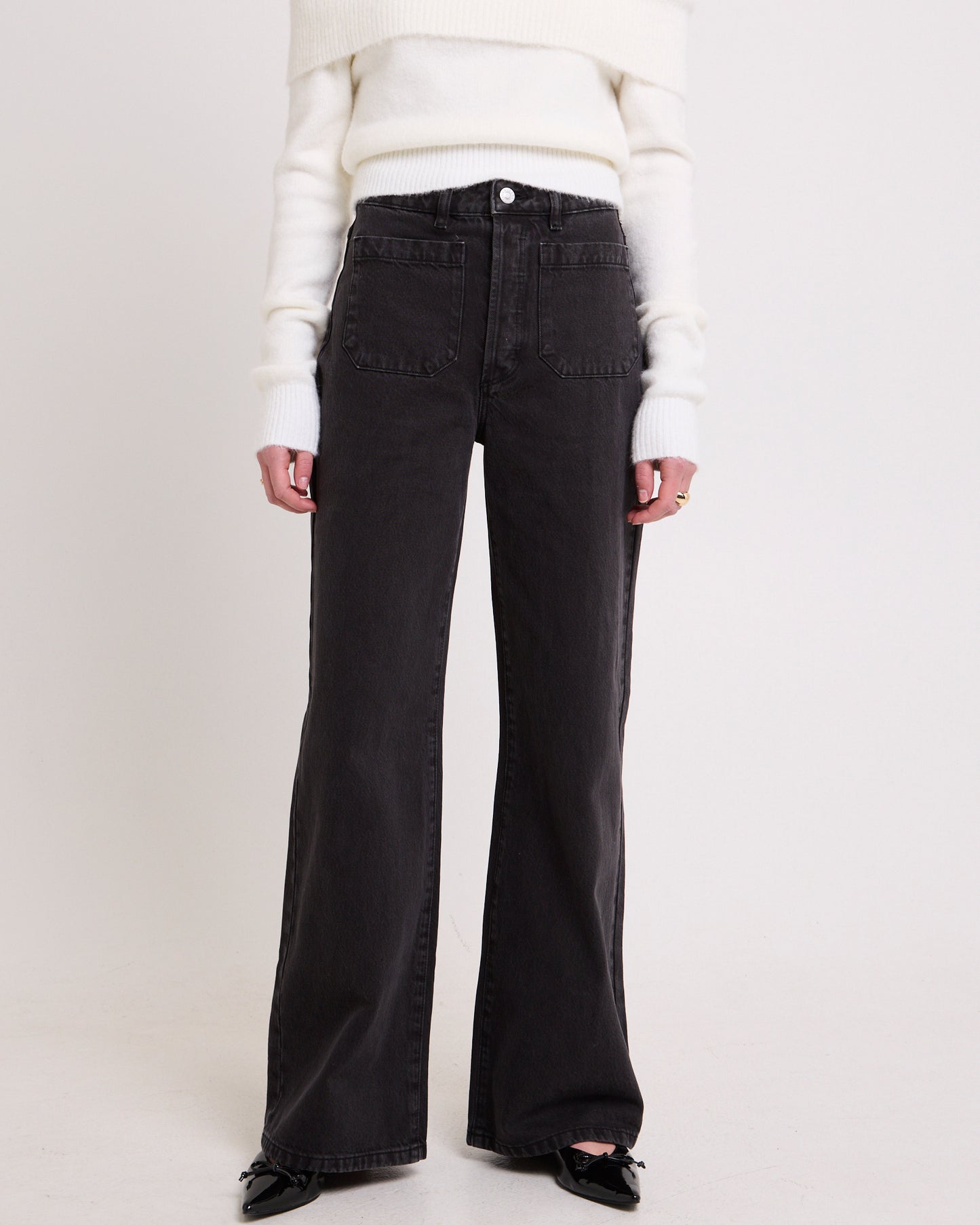 Sailor Long Denim Jeans Black Stone