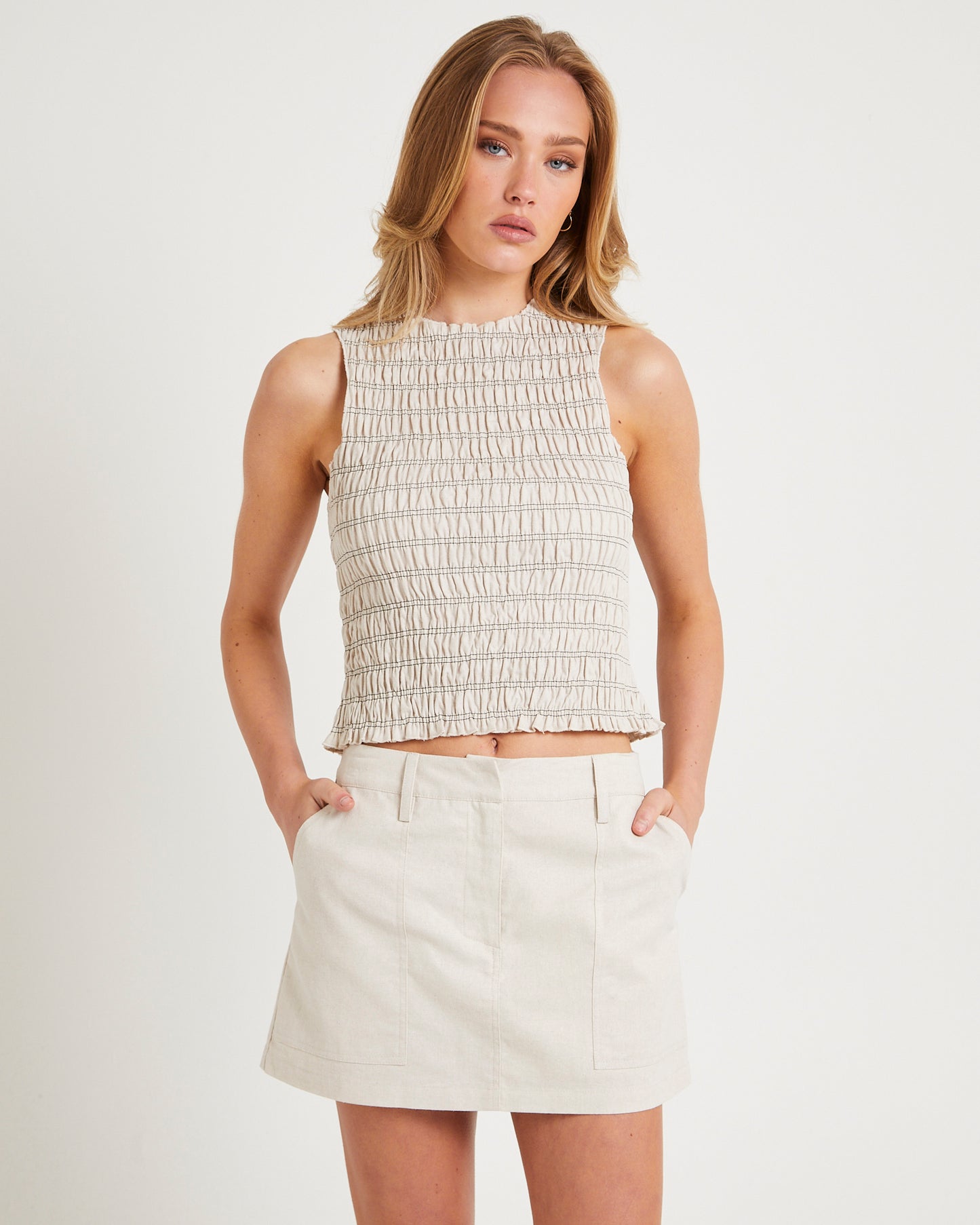 Delmore Shirred  Top