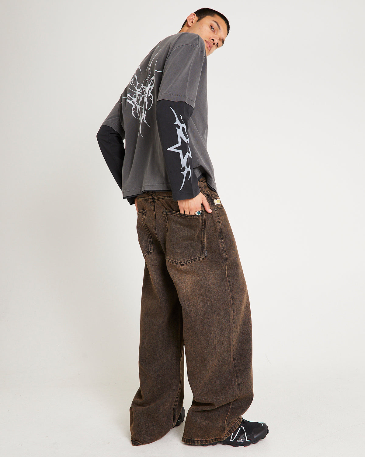 Society Baggy Denim Jeans EXPRESSO