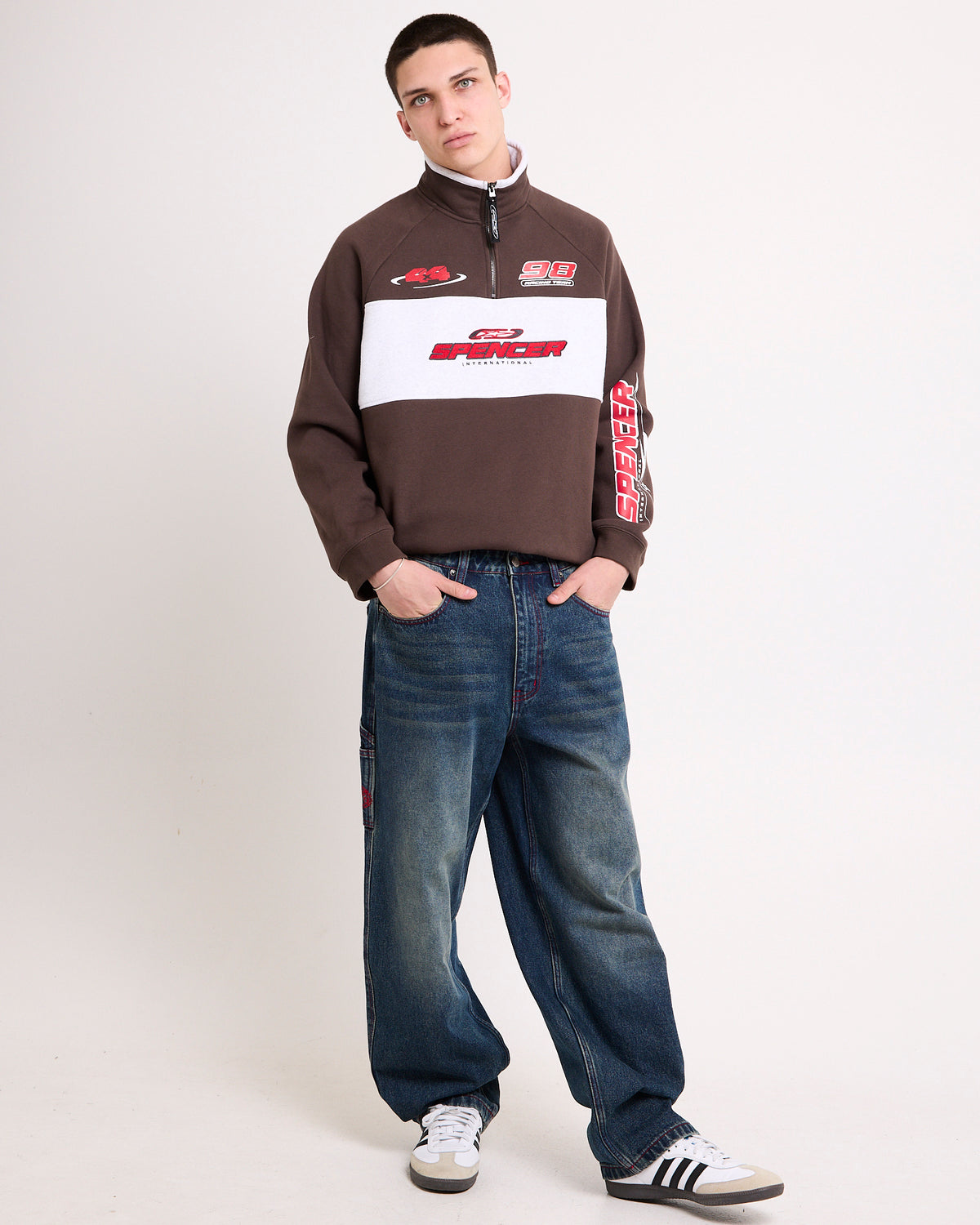 Lightspeed Racer 1/4 Zip Jacket BROWN