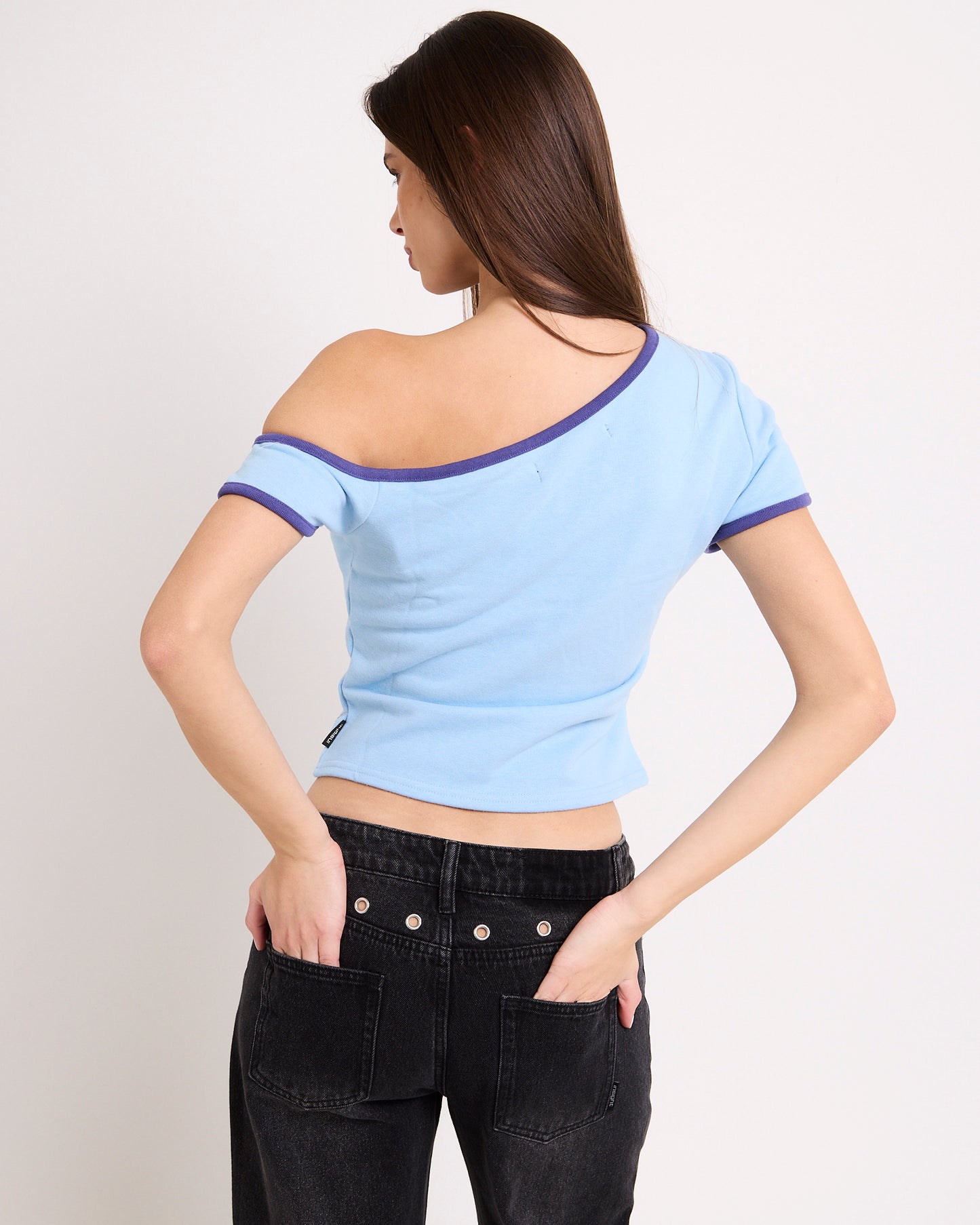 Varisty Off Shoulder T-Shirt