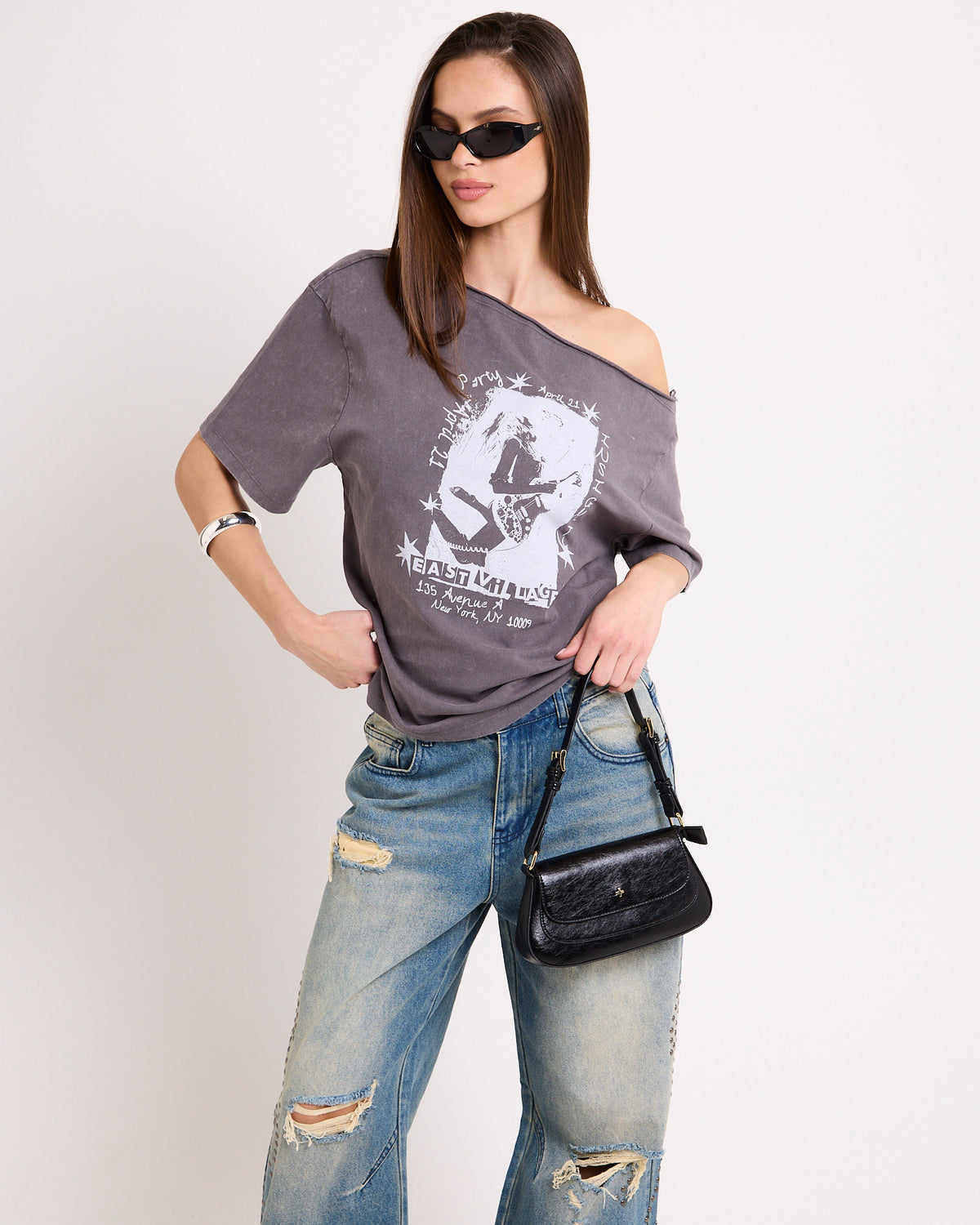 Eastvillage Assymetric T-Shirt GREY