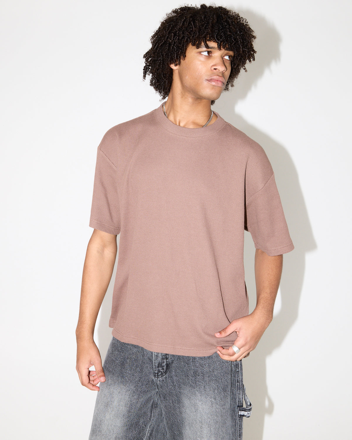 Waffle Crop T-Shirt PUTTY