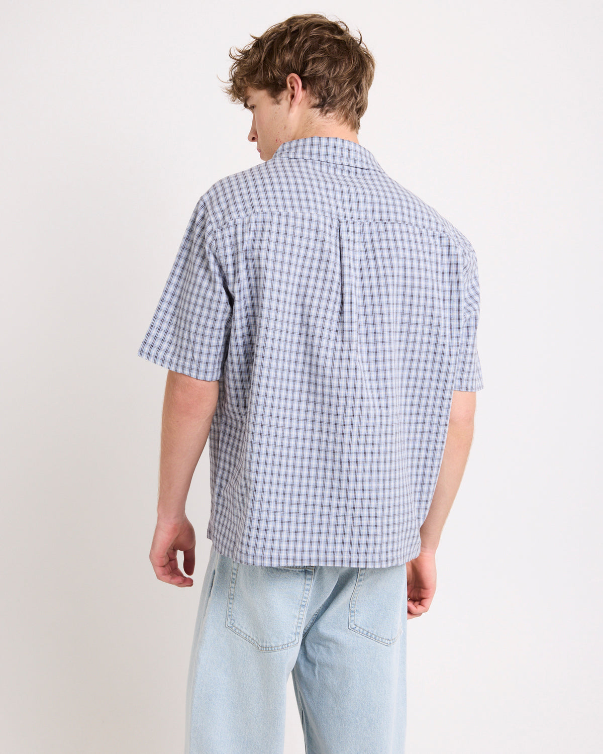 Box Resort Short Sleeve Shirt CONCRETE SKY