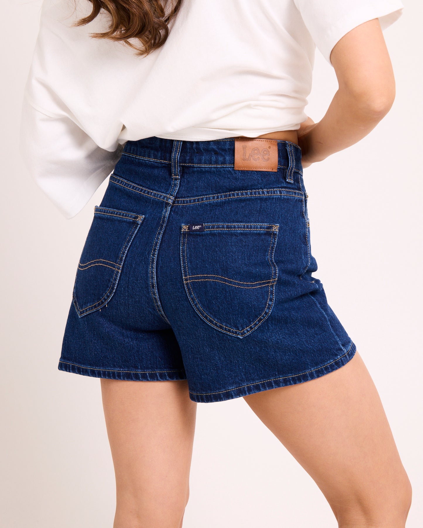 High Relaxed Denim Shorts