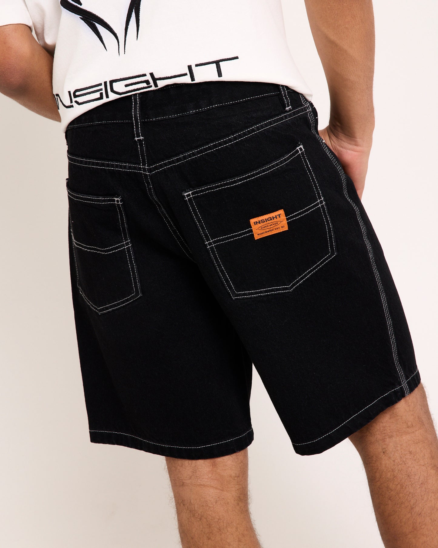Knocker Contrast Stitch Jort