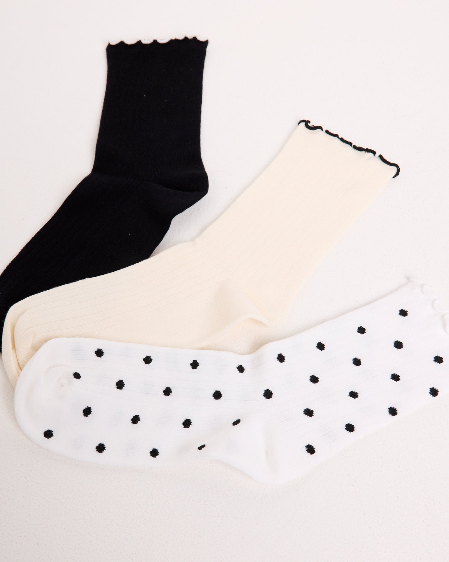 Frill Ribbed Socks 3 Pack