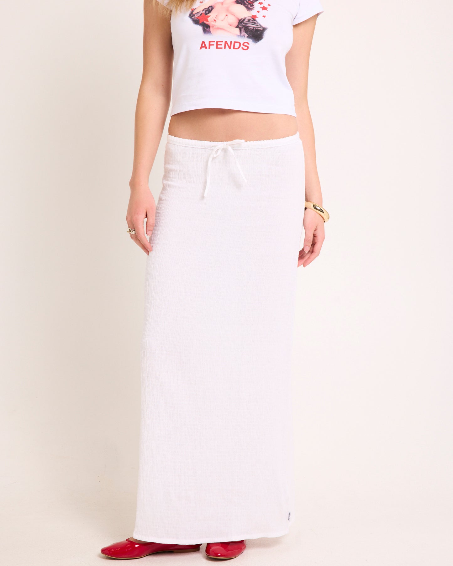Focus Seersucker Maxi Skirt