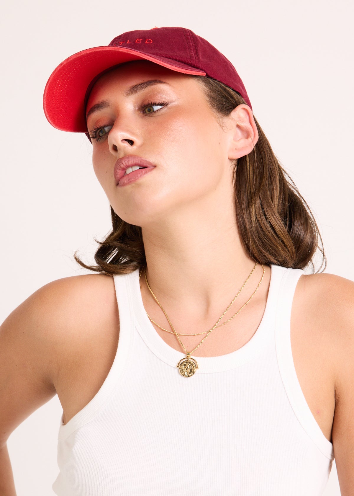 Subtitled Duo Tone Cap TWO TONED RED