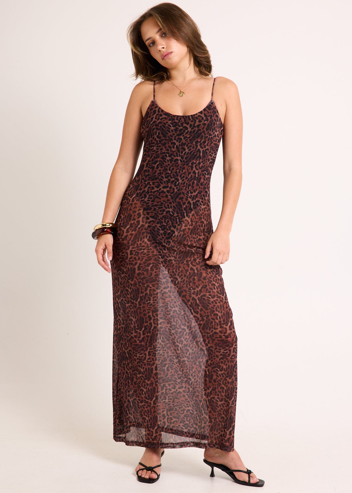 Rory Bodysuit Maxi Dress LEOPARD