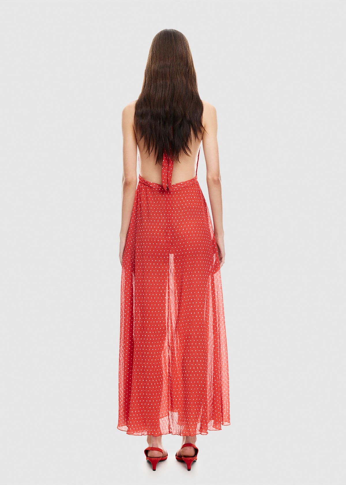 District Maxi Dress TOMATO POLKA