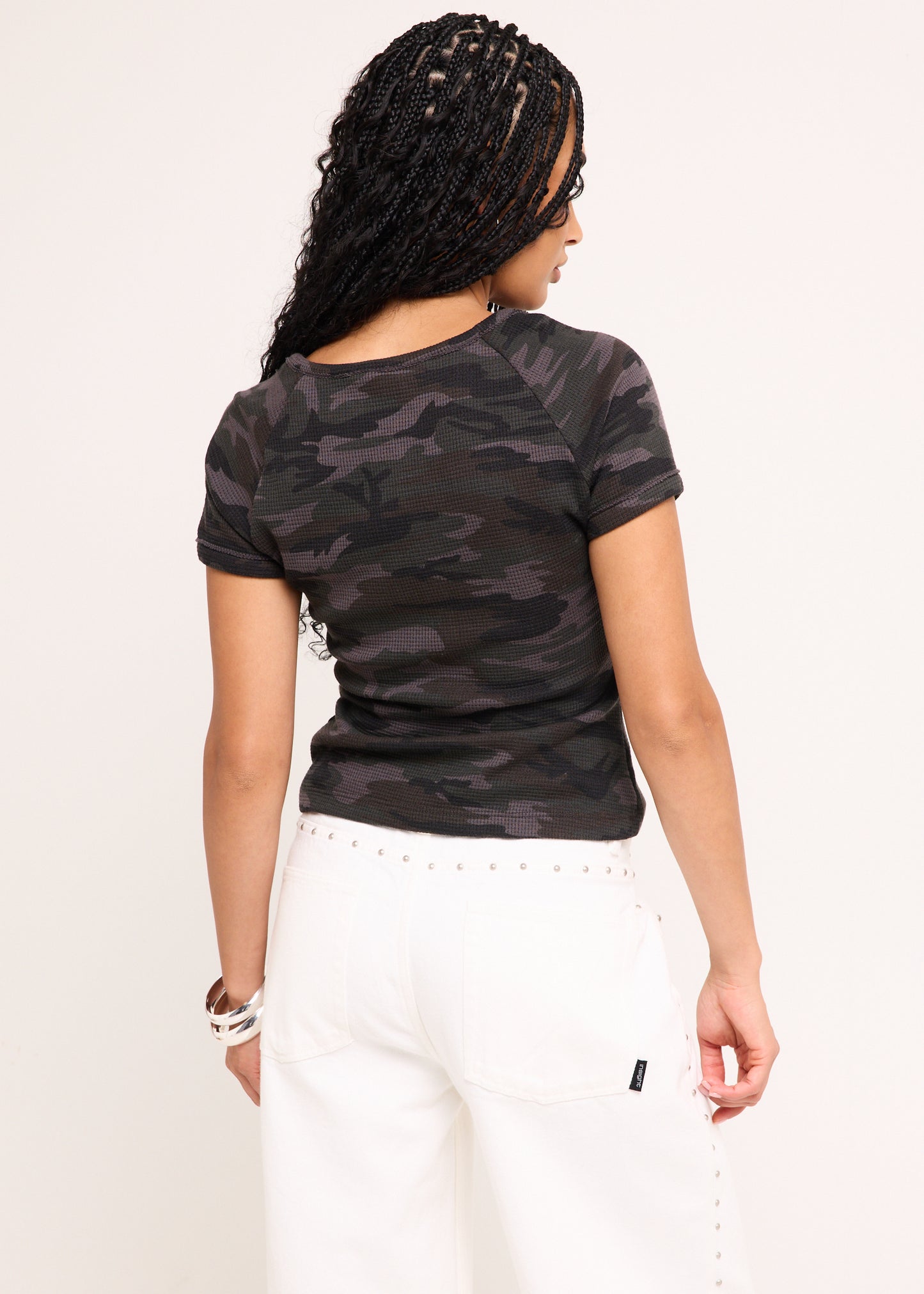 Waffle Camo Henley T-Shirt