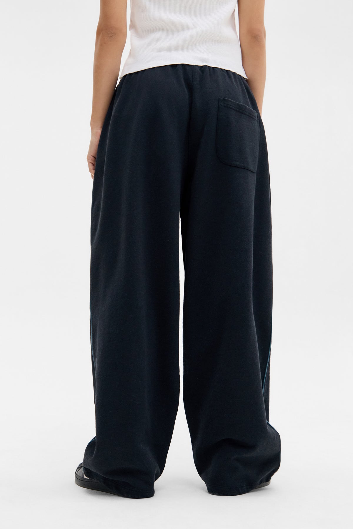 Harri Wide Leg Jogger Pants BLACK-0010