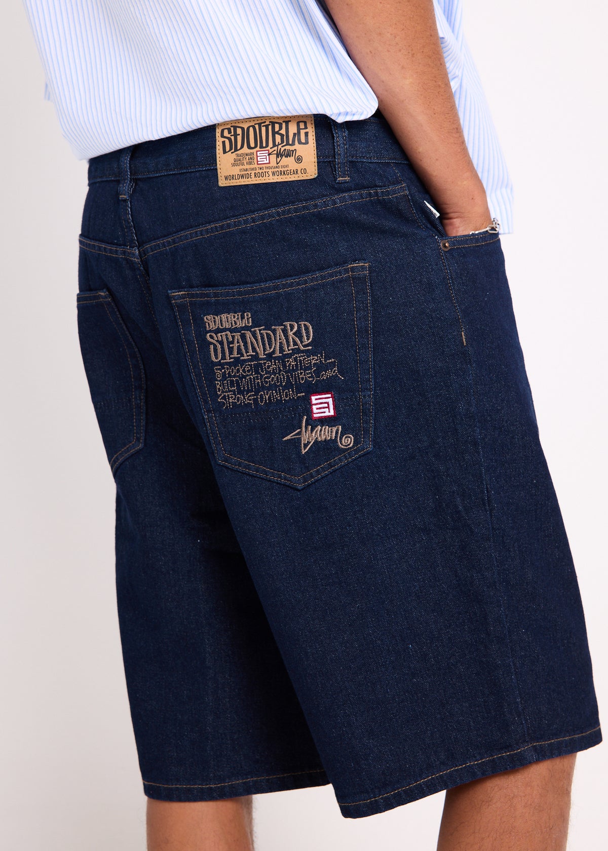EMB 5-Pocket Denim Shorts ONCE RINSE