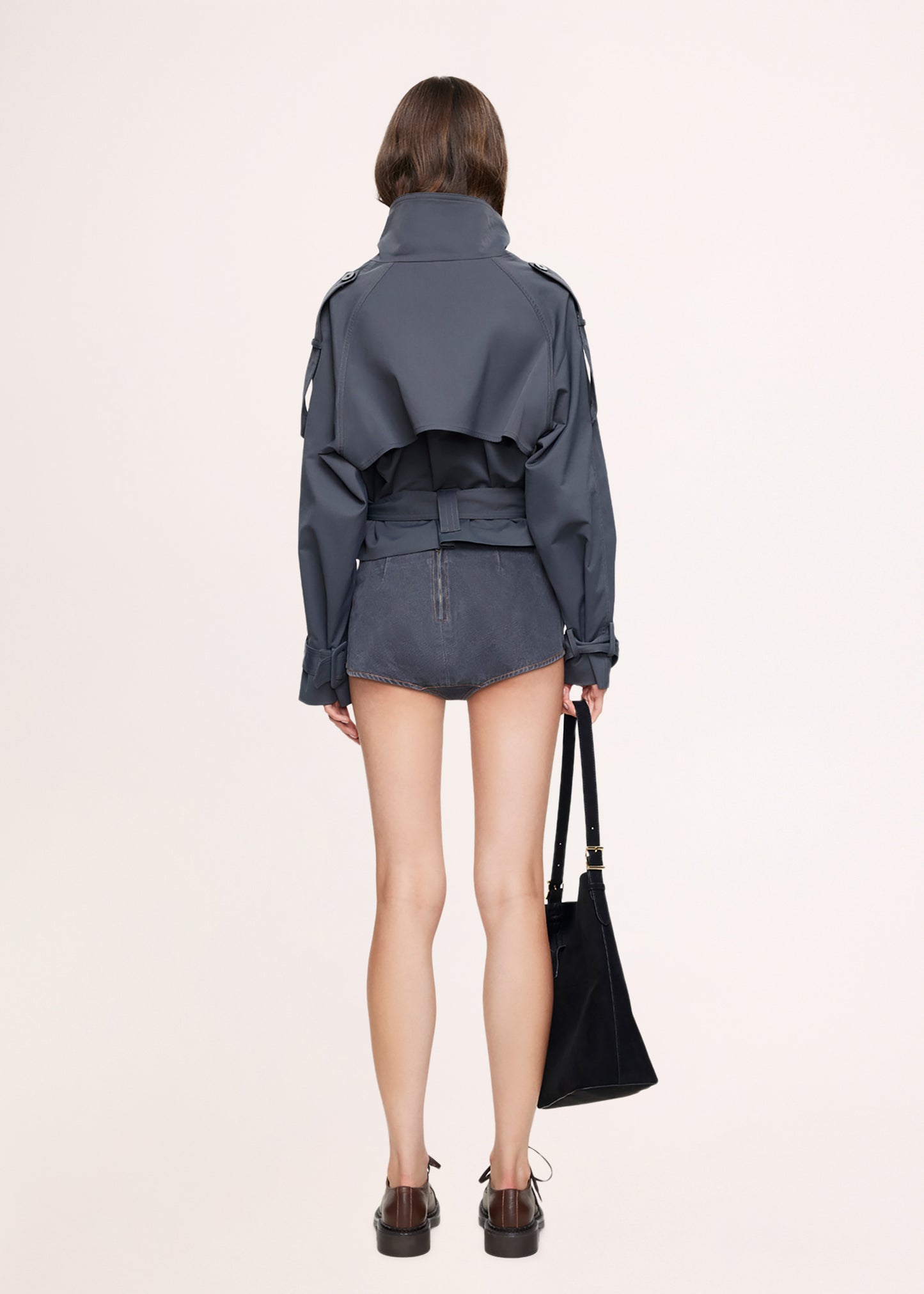 Blanc Cropped Trench