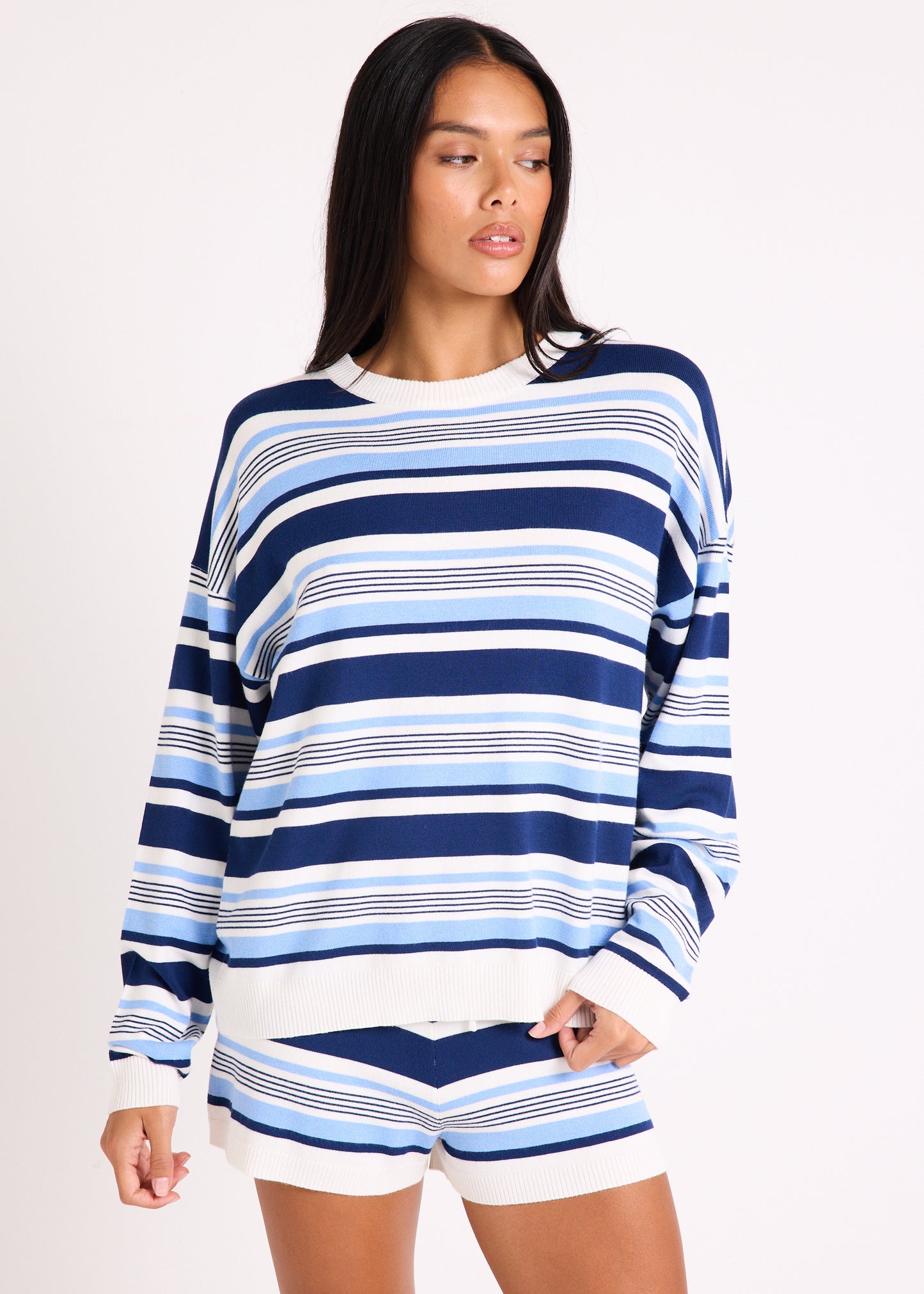 Chiara Stripes Knit Shorts