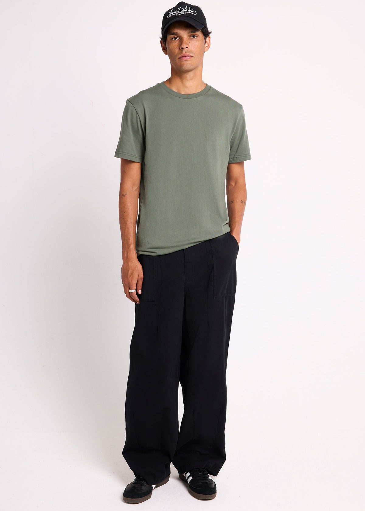 Crew Short Sleeve T-Shirt FADED ARMY
