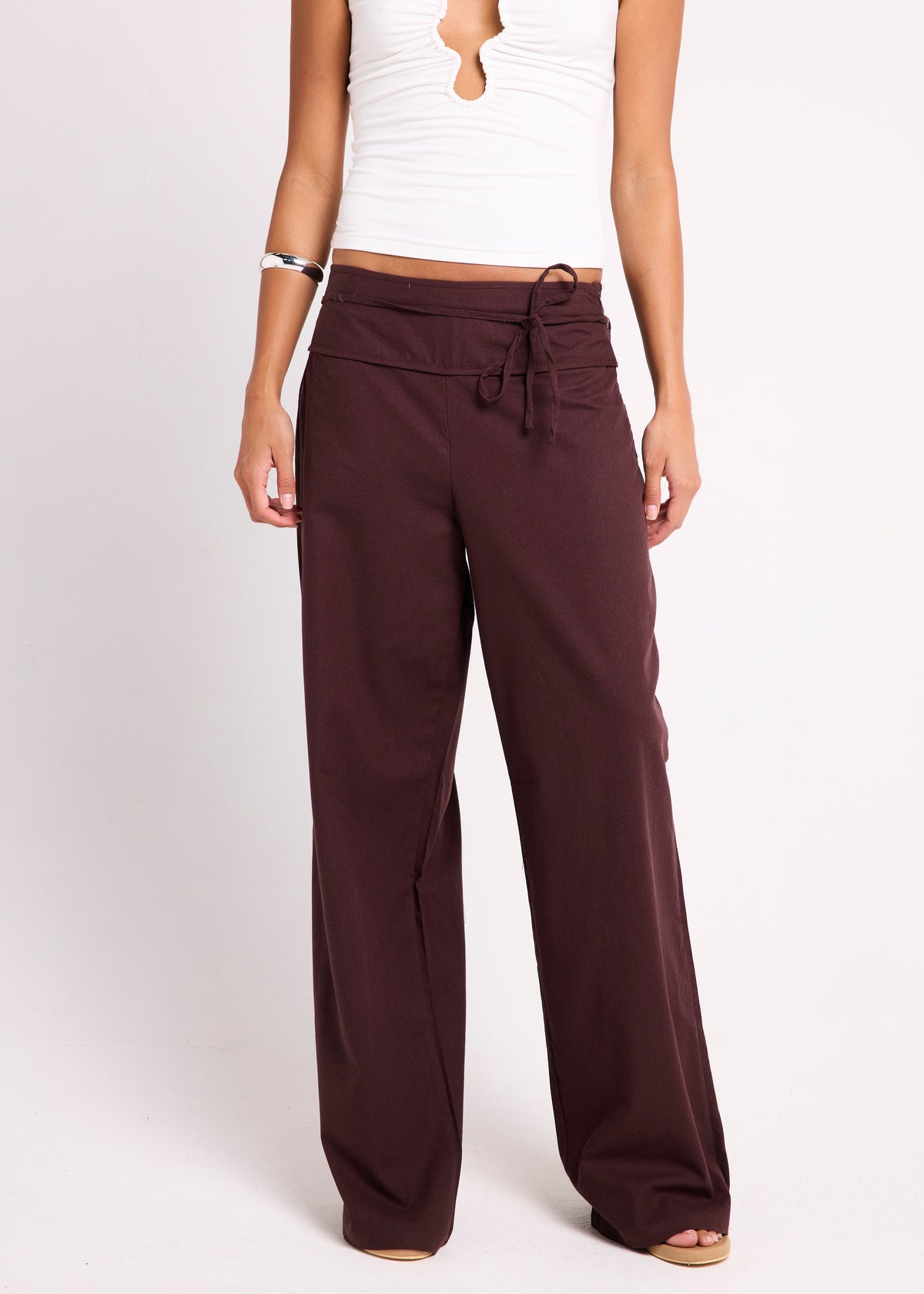 Chelsea Low Rise Pants CHOCOLATE