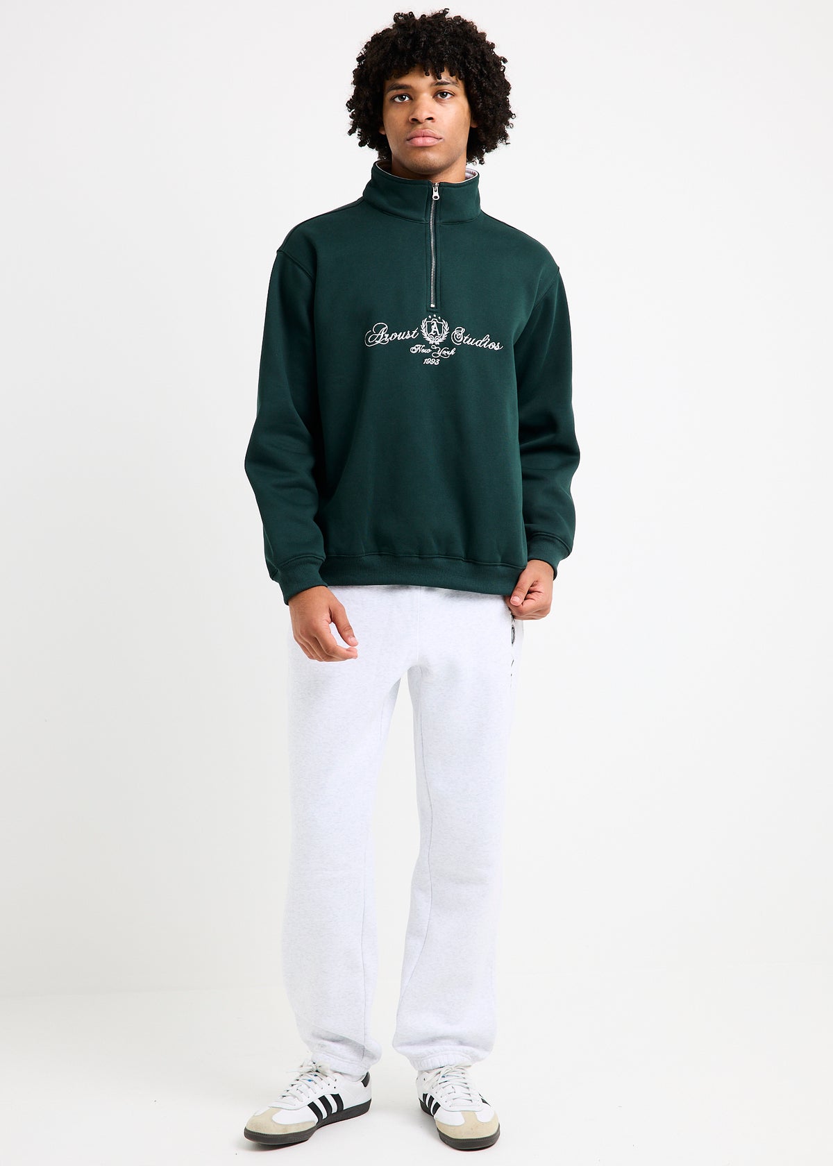 Studious Quarter Zip GREEN