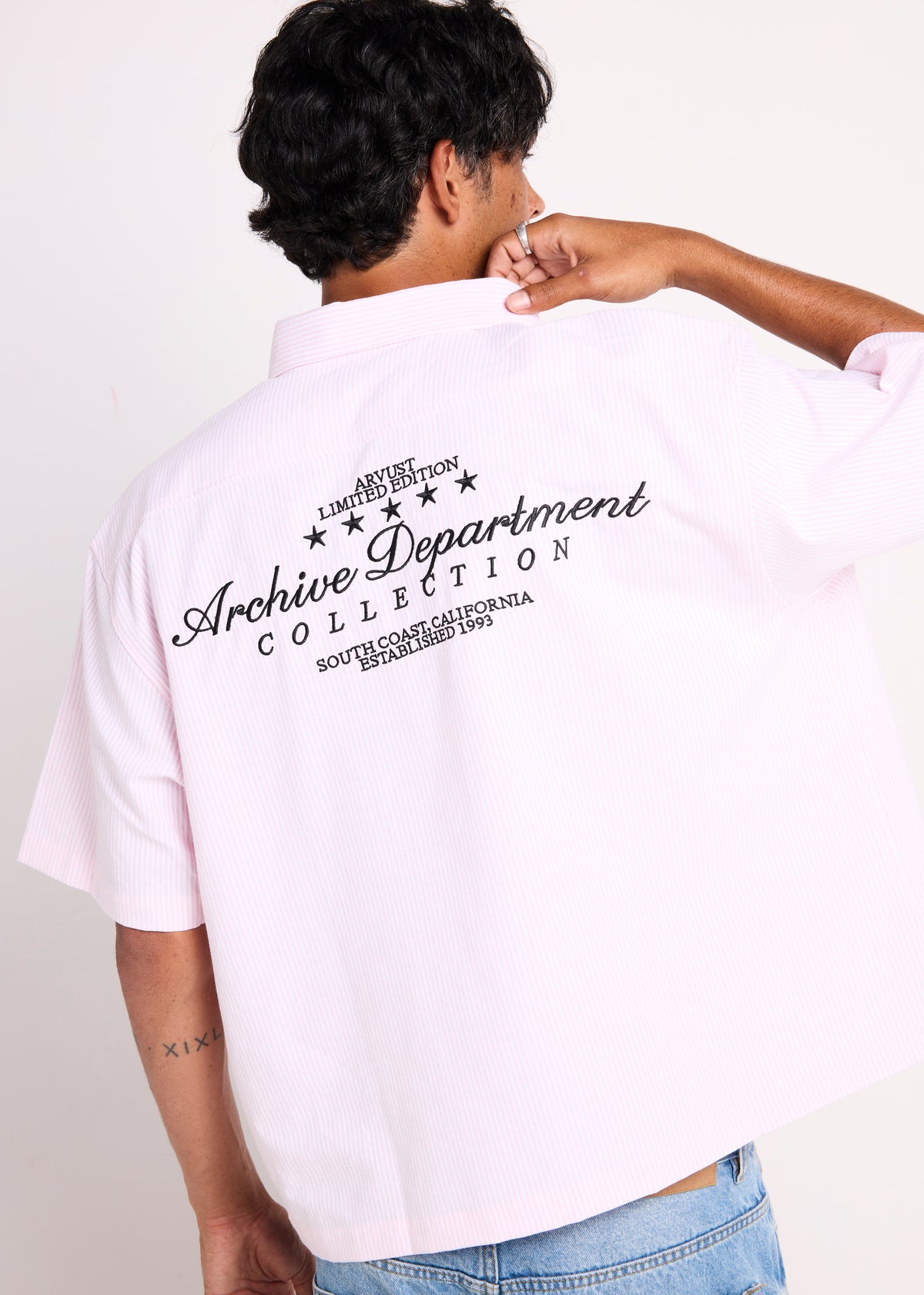 Archive Cropped Short Sleeve Shirt PINK