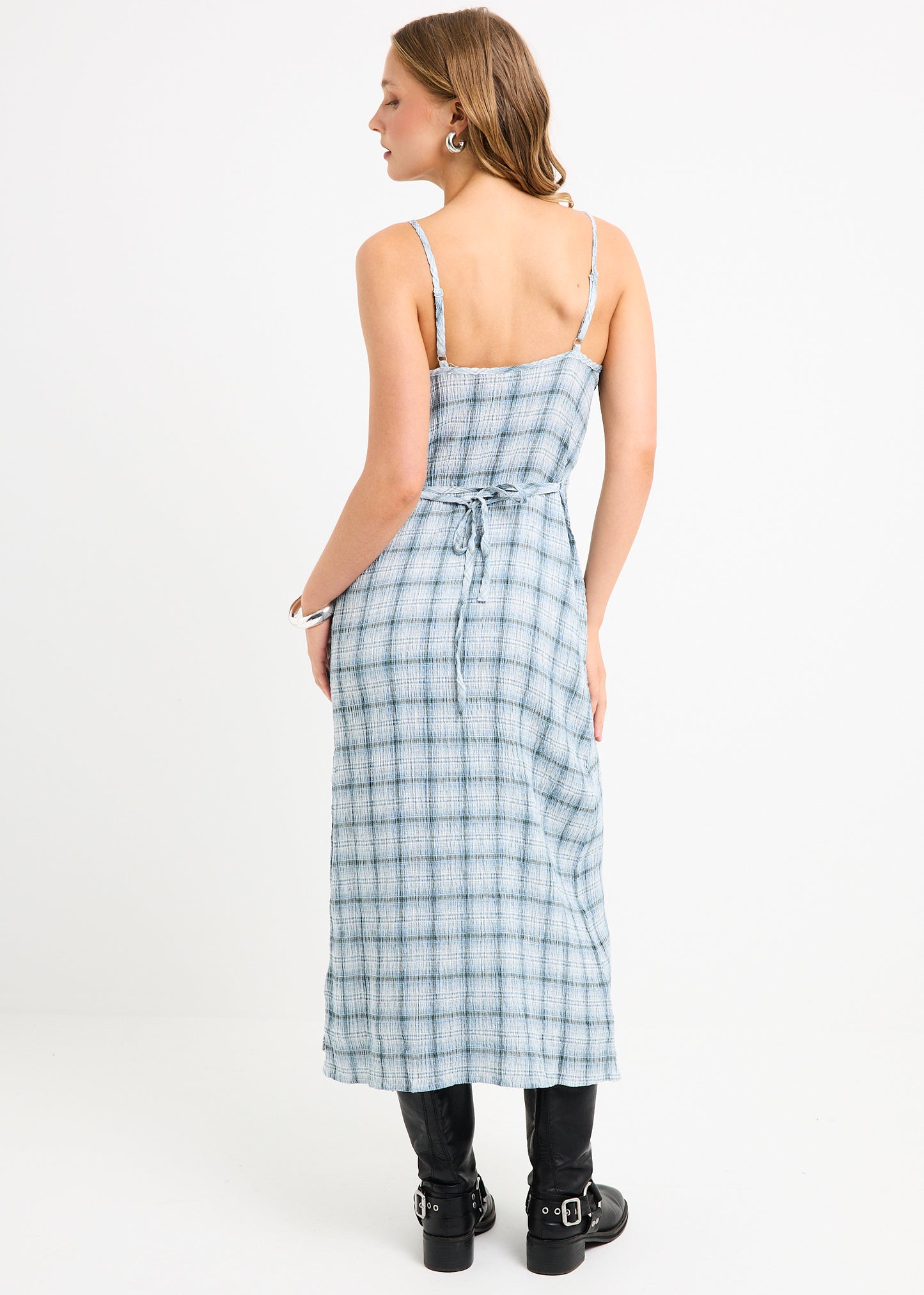 Rumi Seersucker Midi Dress