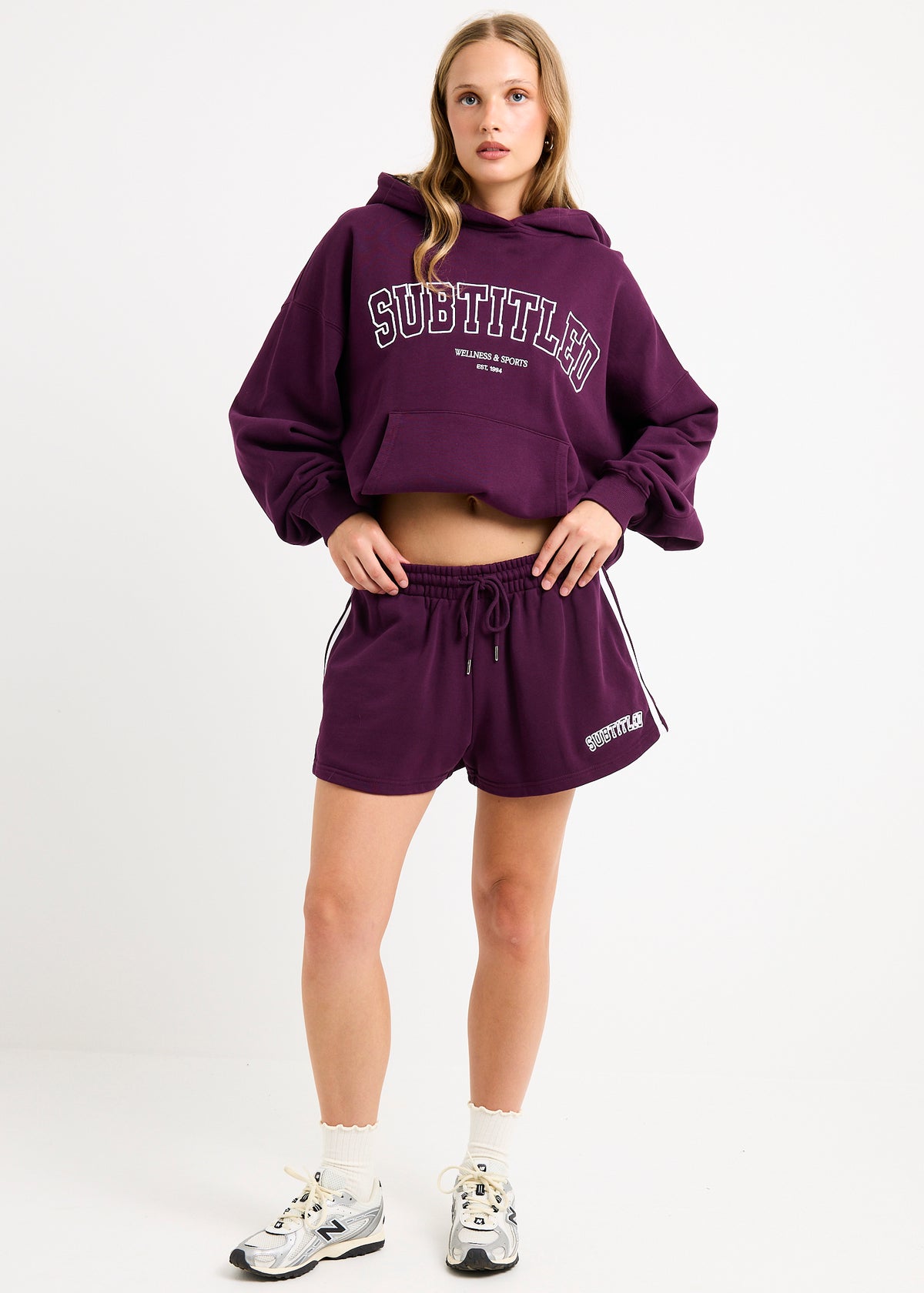 NYC Fleece Shorts EGGPLANT