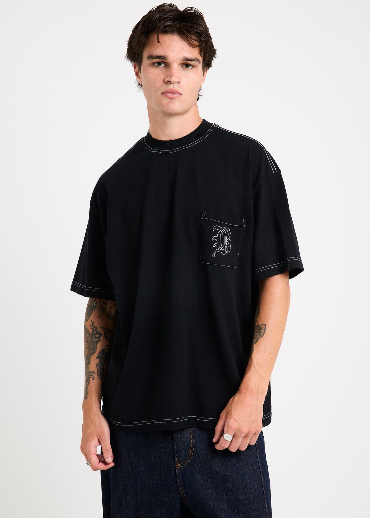 Contrast T-Shirt BLACK