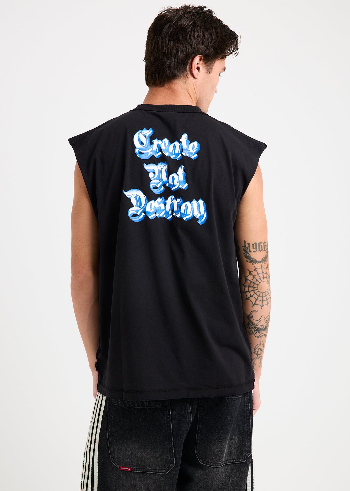 Created Sleeveless T-Shirt STONE BLACK