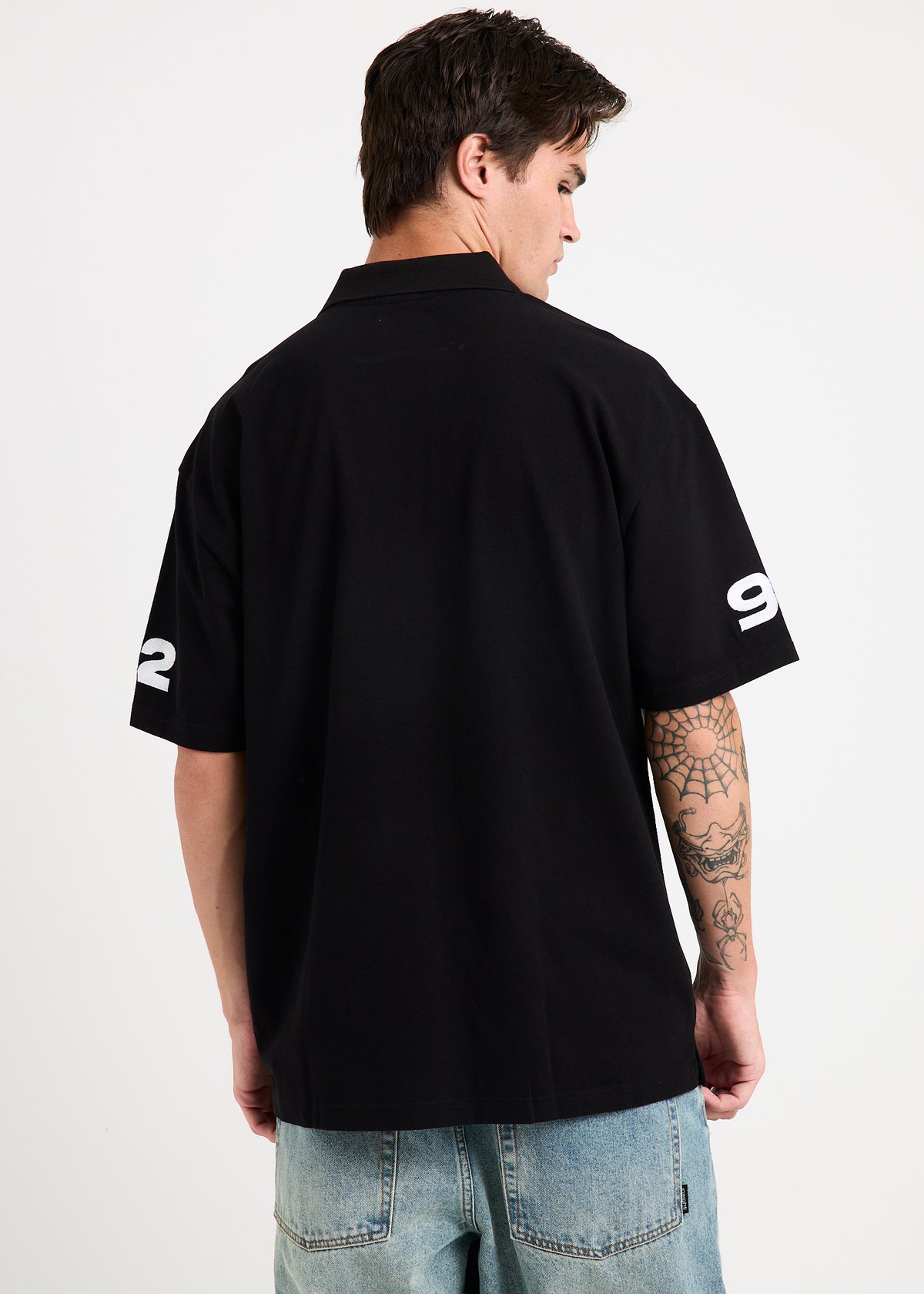 College Polo Shirt BLACK
