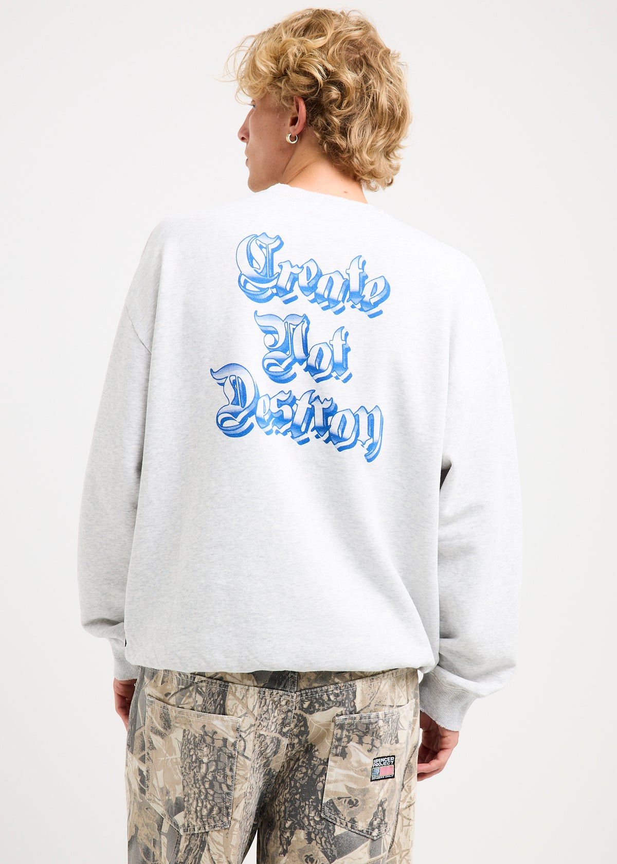 Created Crew Neck Jumper GREY MARLE