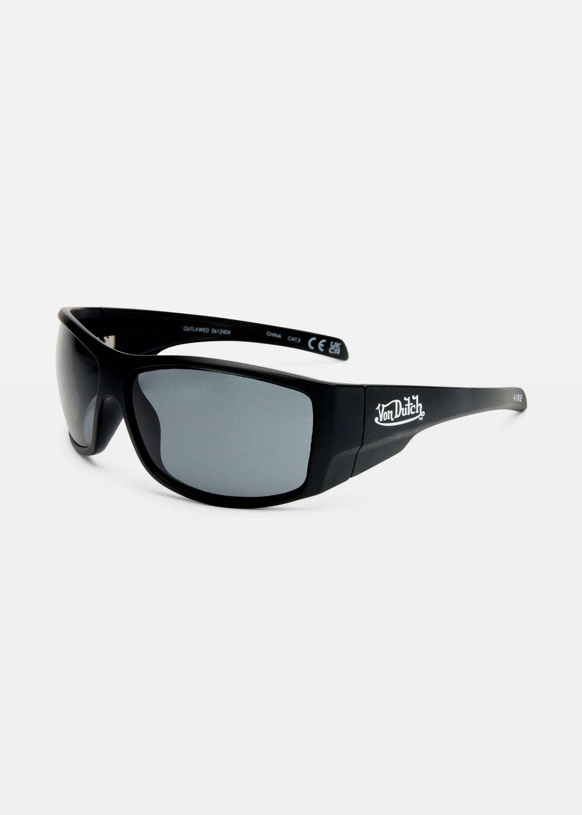 Outlawed Sunglasses MATTE BLACK SMOKE MONO