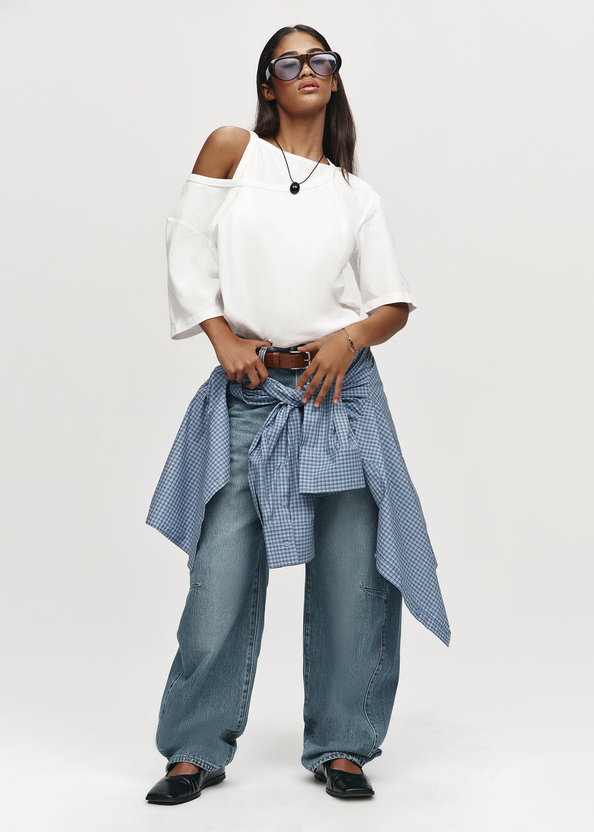 Claire Double Layered T-Shirt WHITE