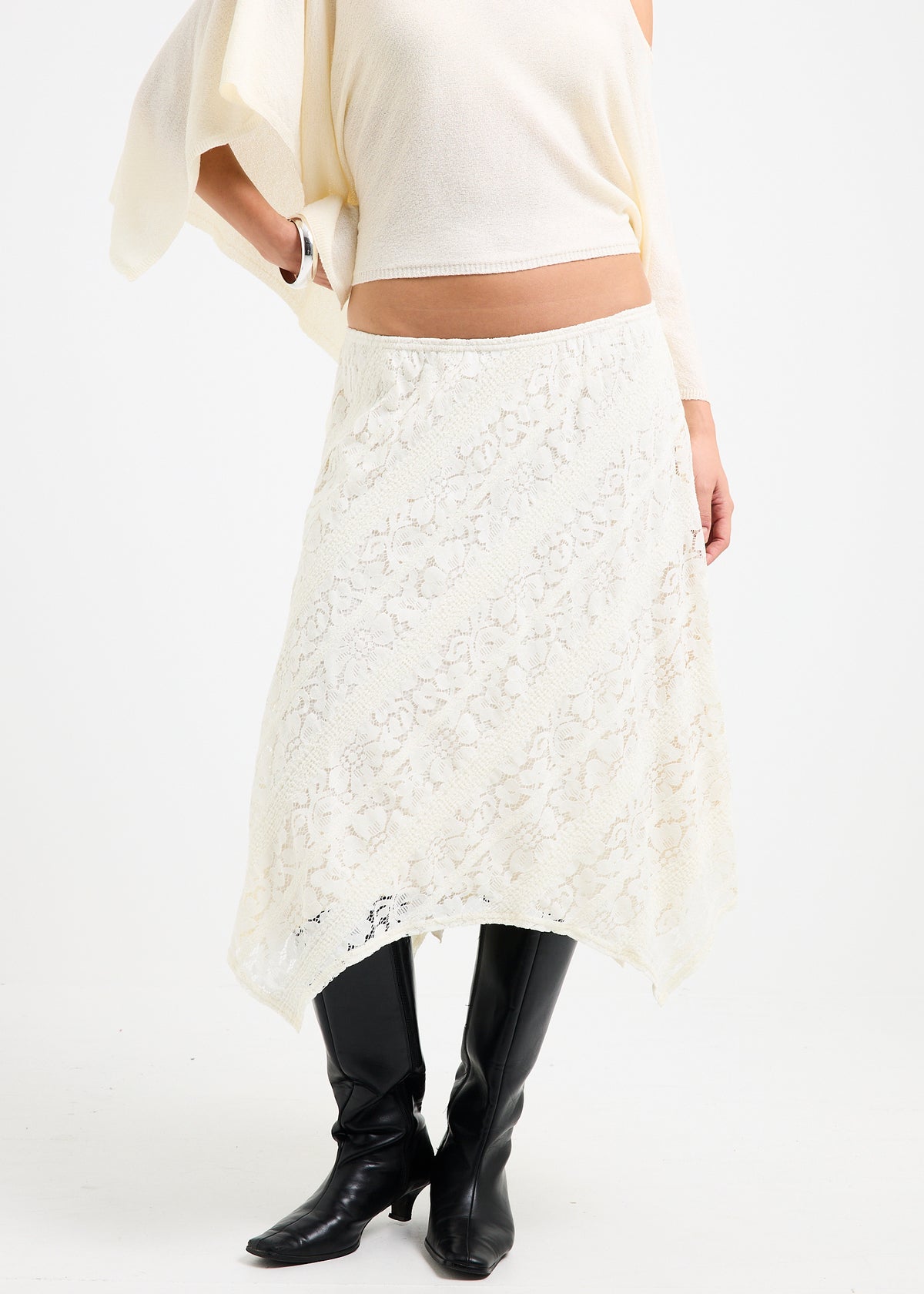 Amara Handkerchief Midi Skirt BUTTER