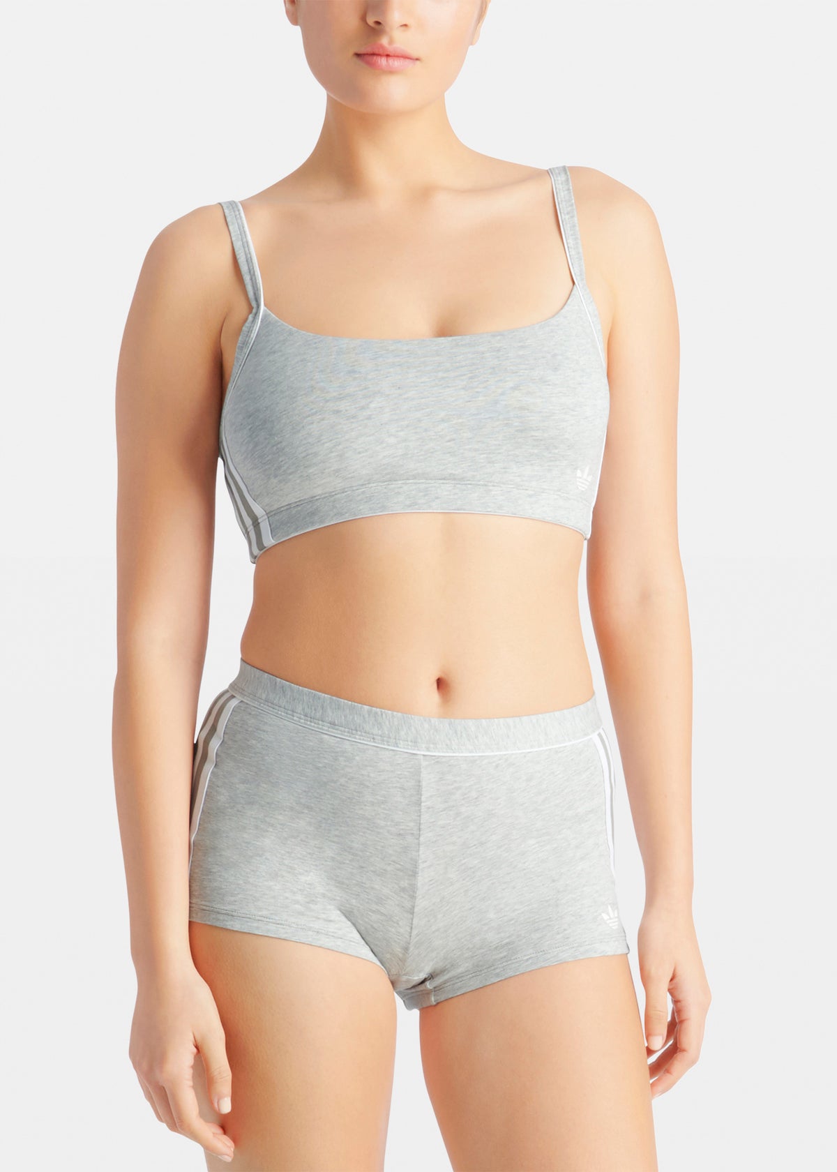 Adicolor Comfort Flex Cotton Scoop Bralette HEATHER GREY