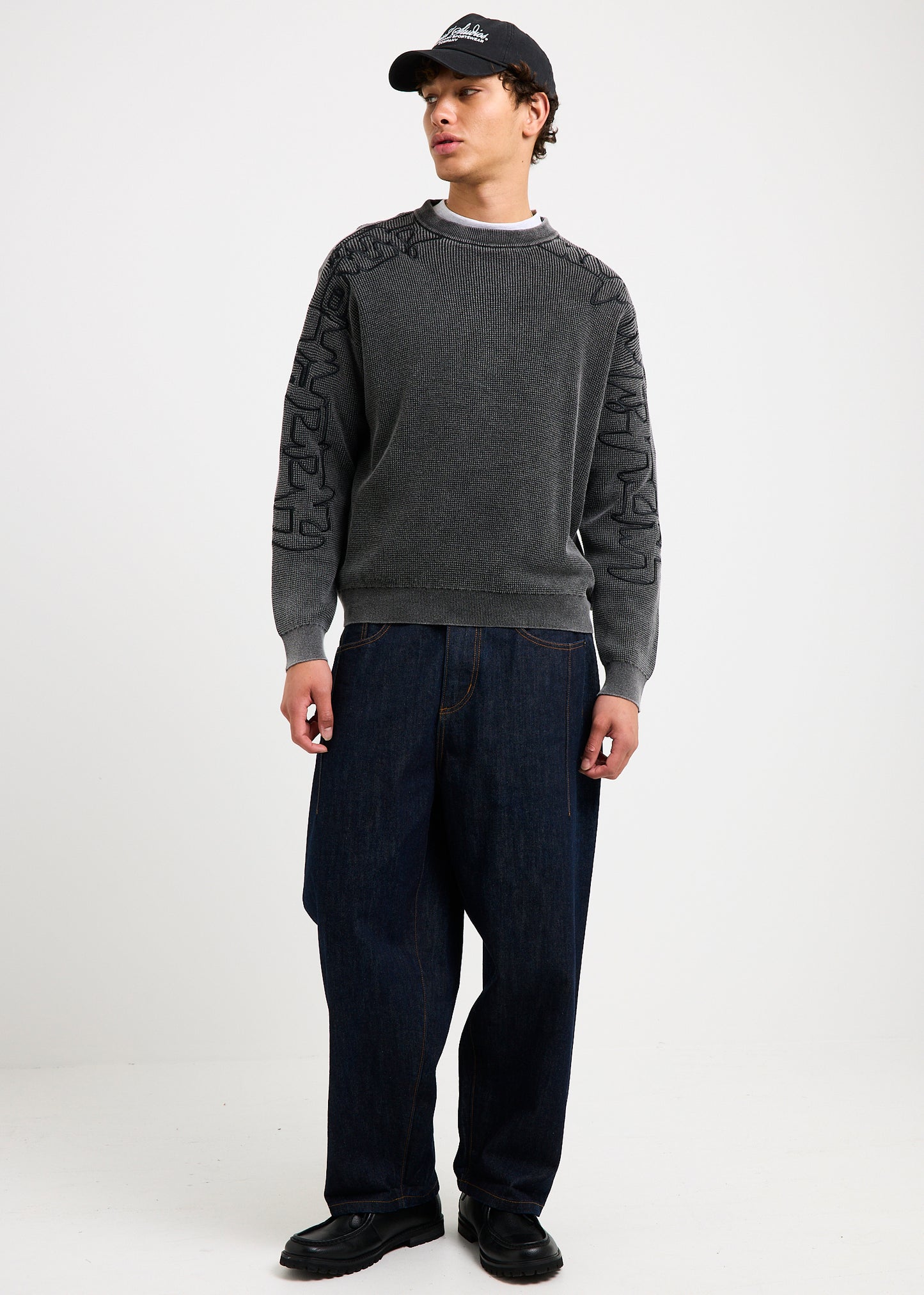 Scrawl Waffle Knit