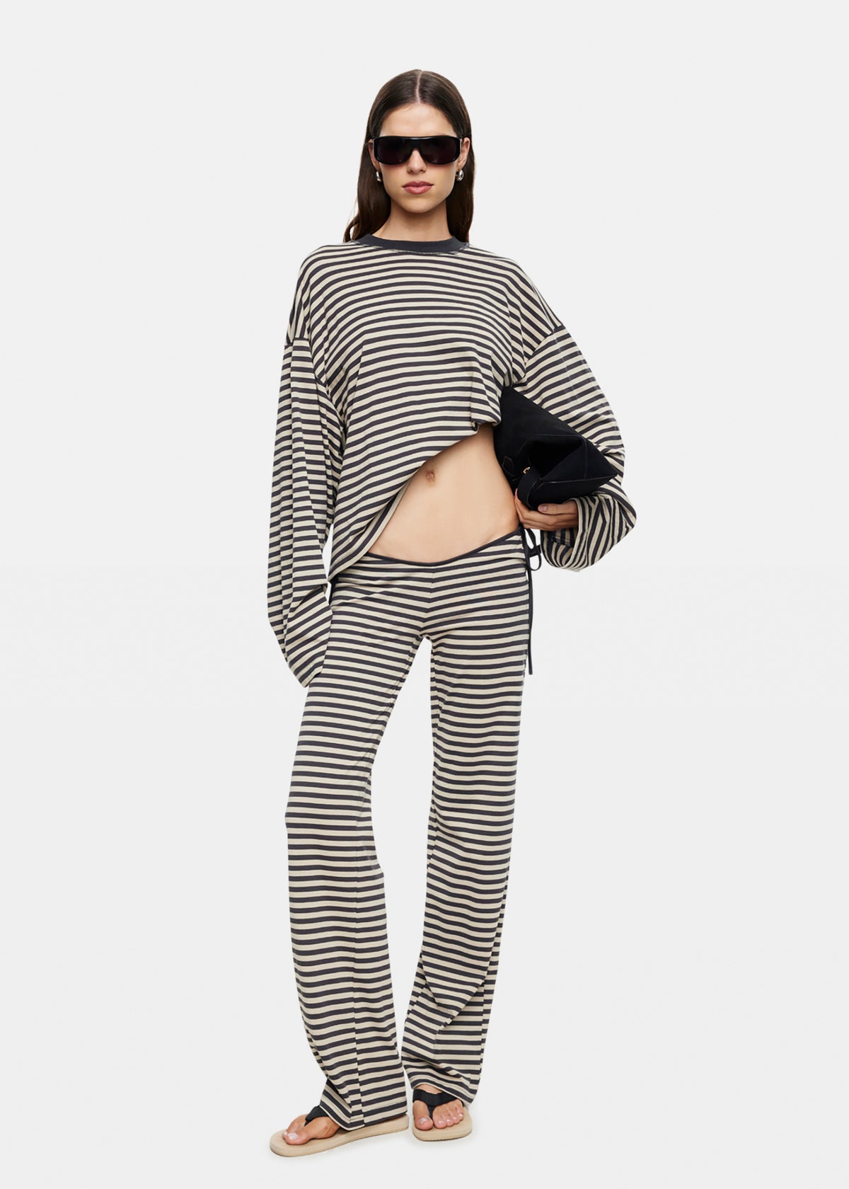 Bloom Long Sleeve Stripe Top SLATE STRIPE
