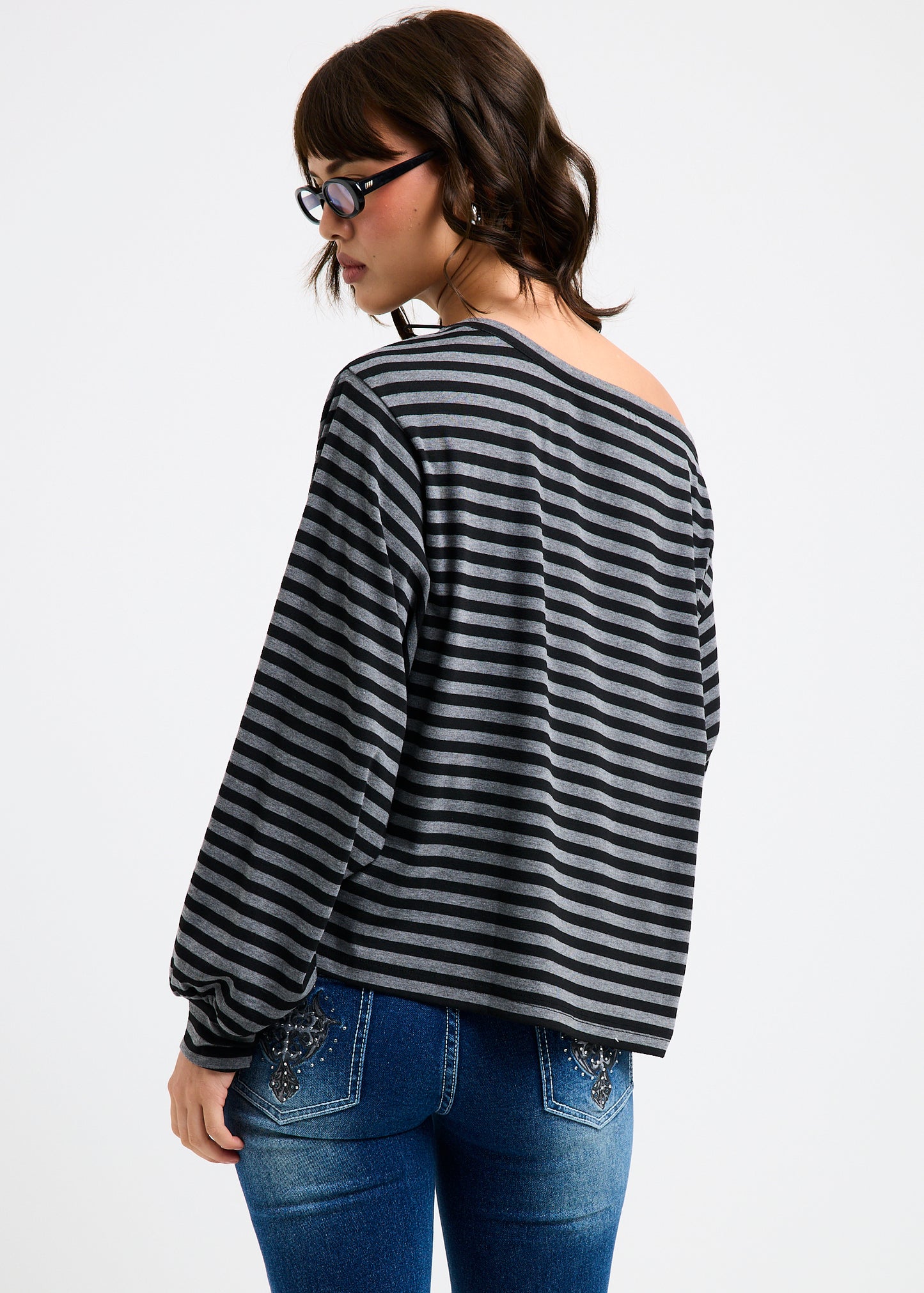 Dylan One Shoulder Long Sleeve Top