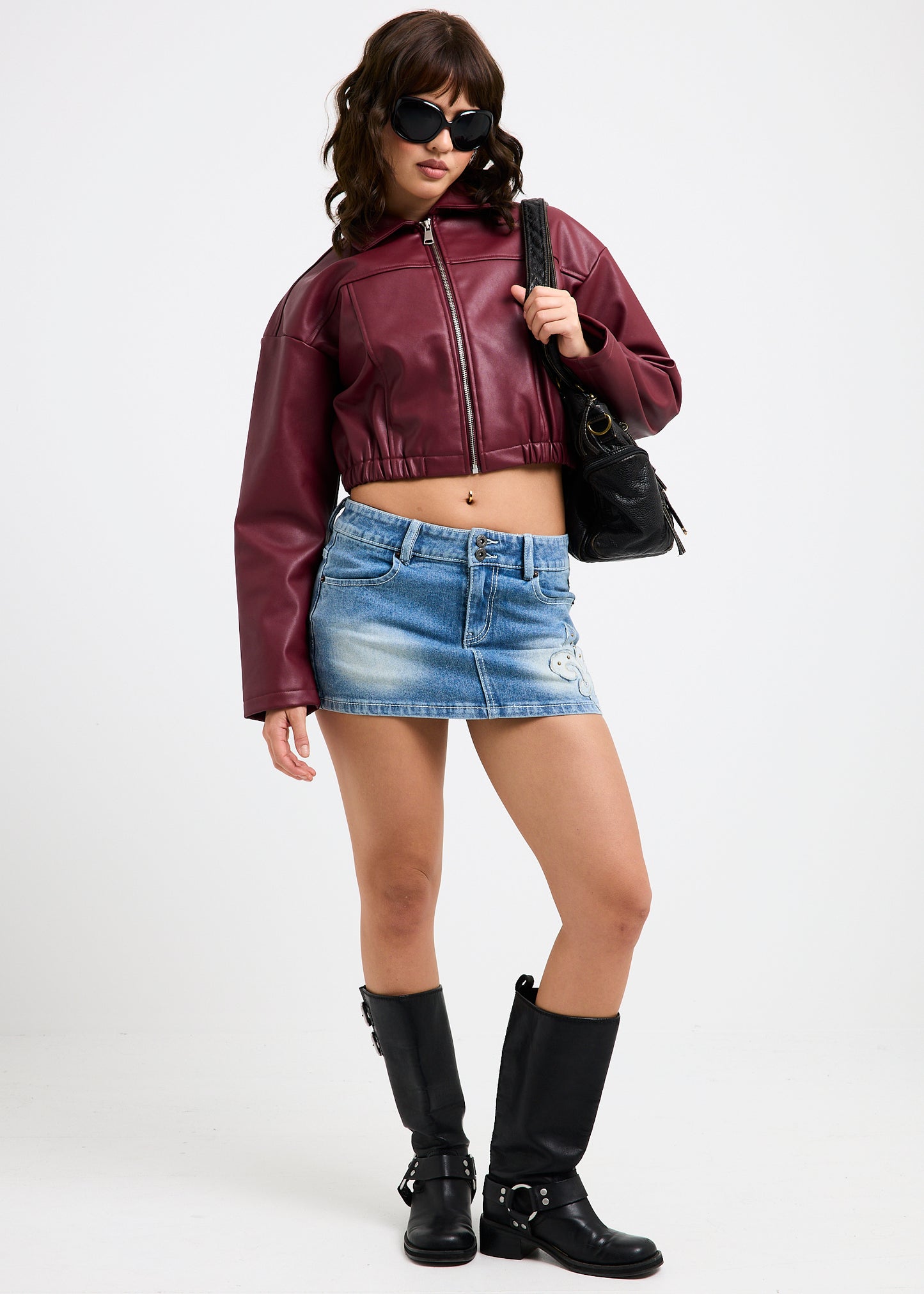 Katana Crop Biker Jacket