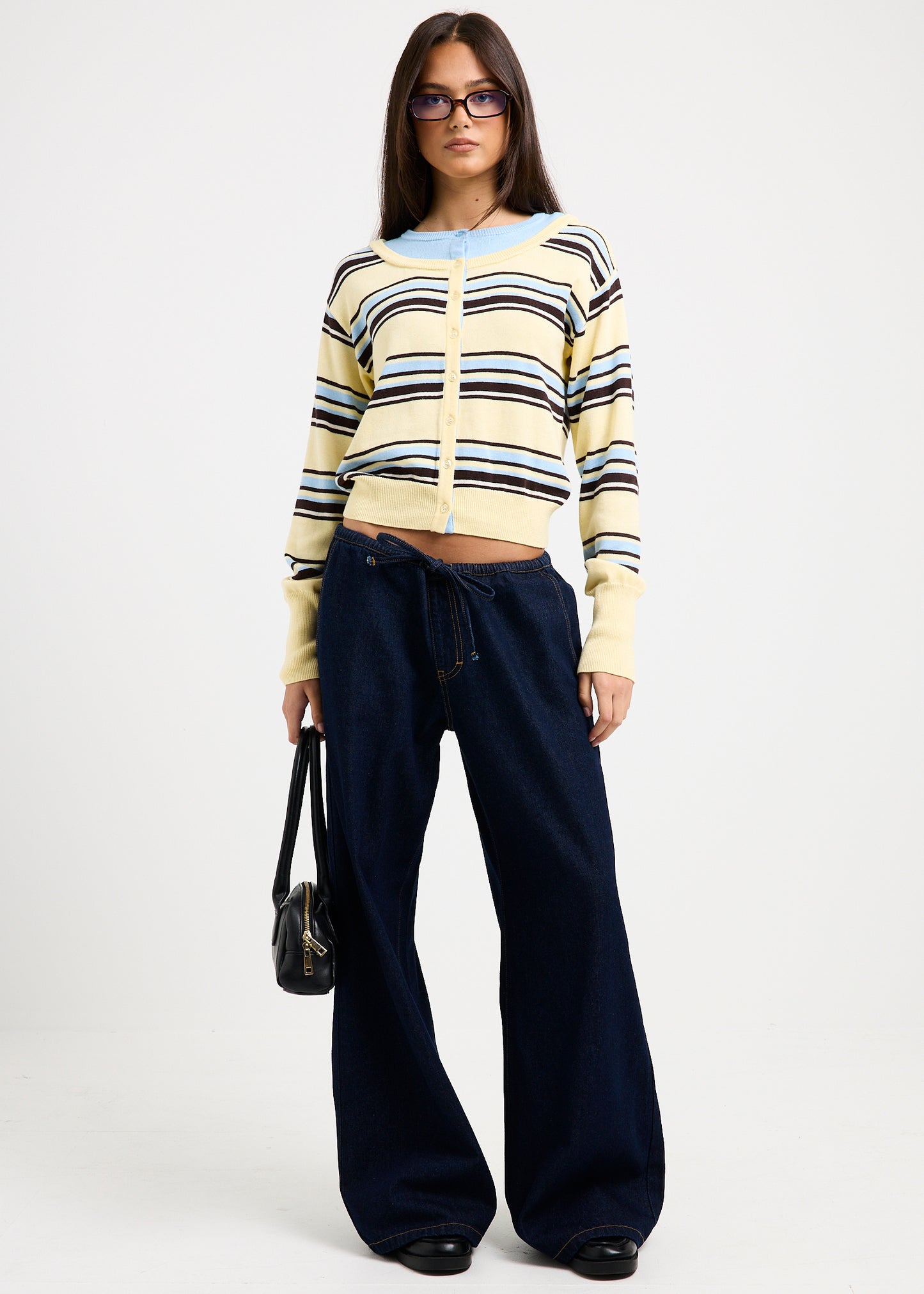 Odessa Double Knit Stripe Cardigan