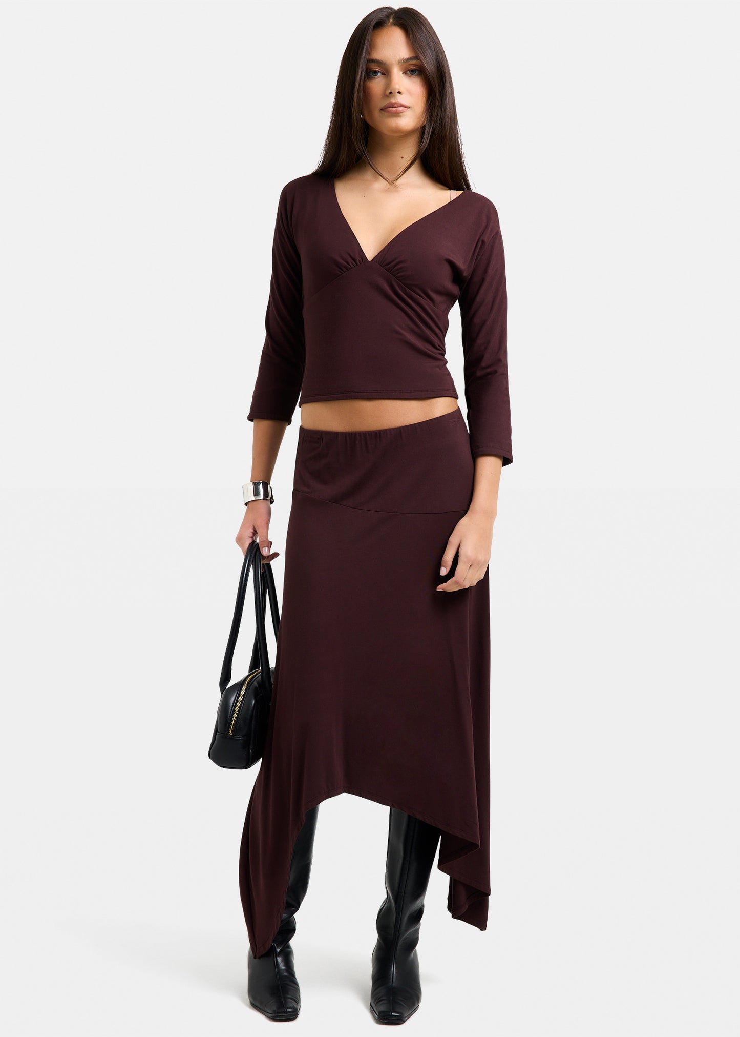 Vivian Deep V  Quarter Top