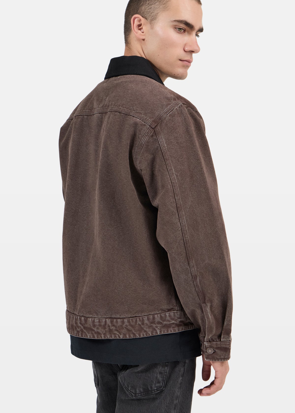 Nailhead Miner Jacket DARK BROWN