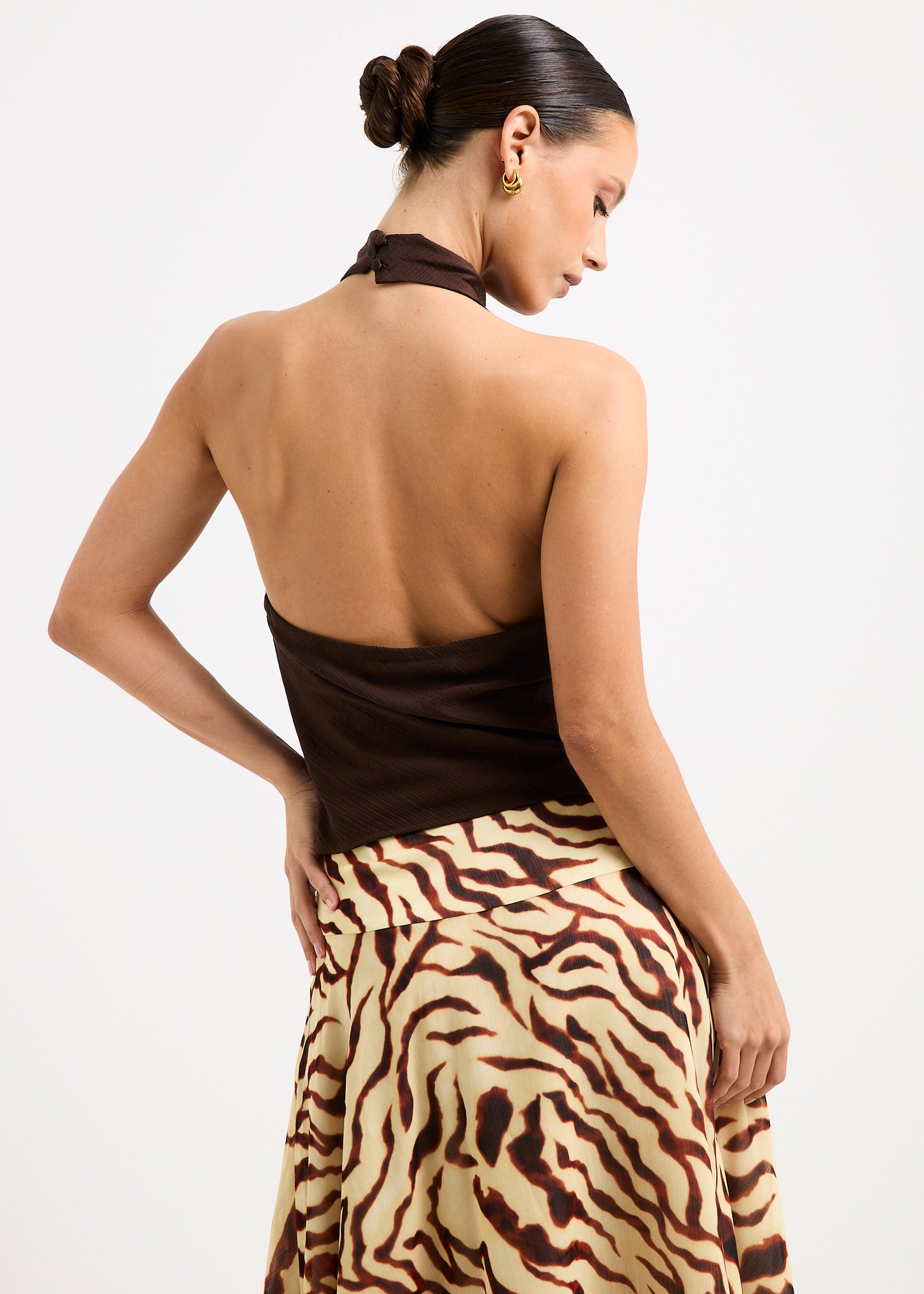 Skye Plunge Cowl Top
