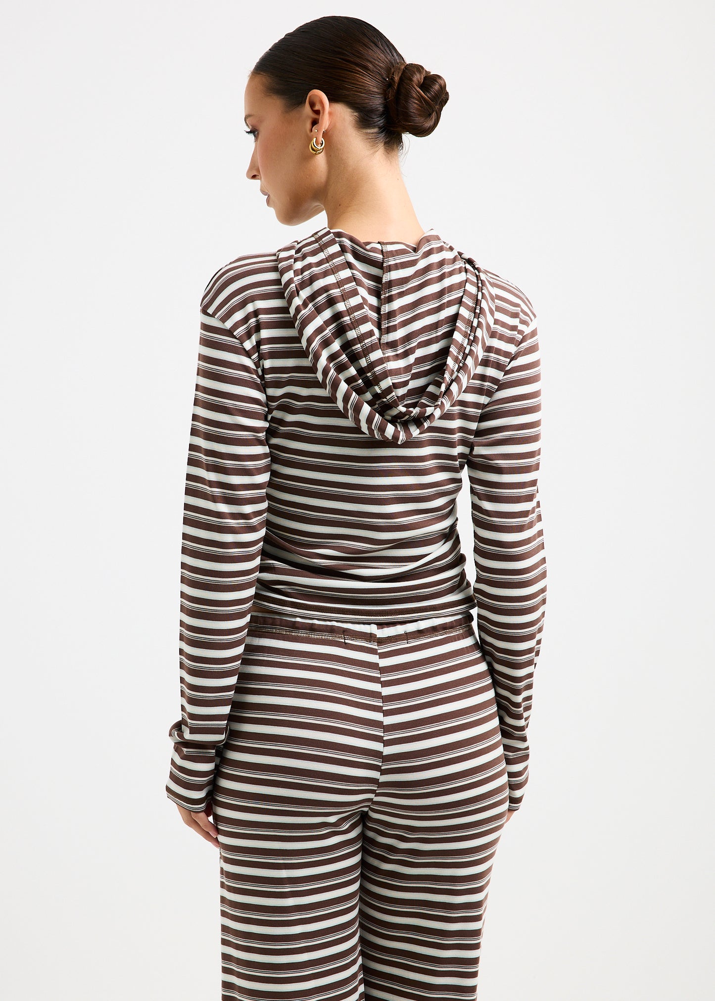 Axelle Stripe Hooded Top