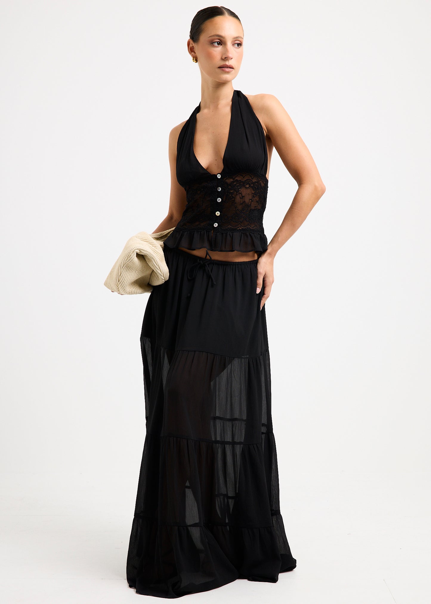 Narissa Ruffle Maxi Skirt
