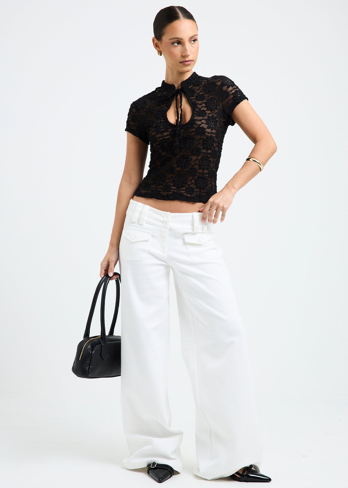 Janice Keyhole Lace Top