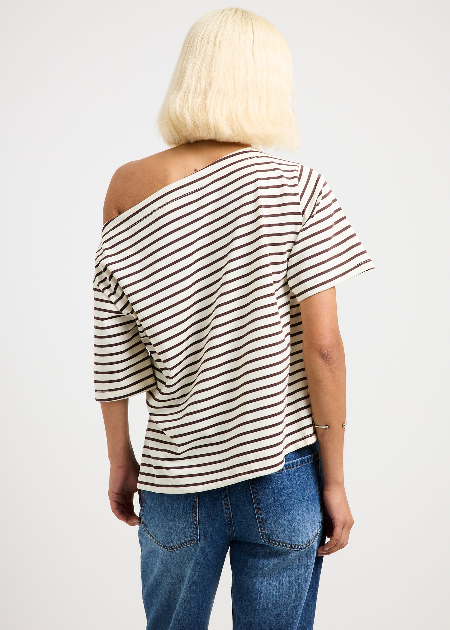 Amber Asymmetric Stripe Top