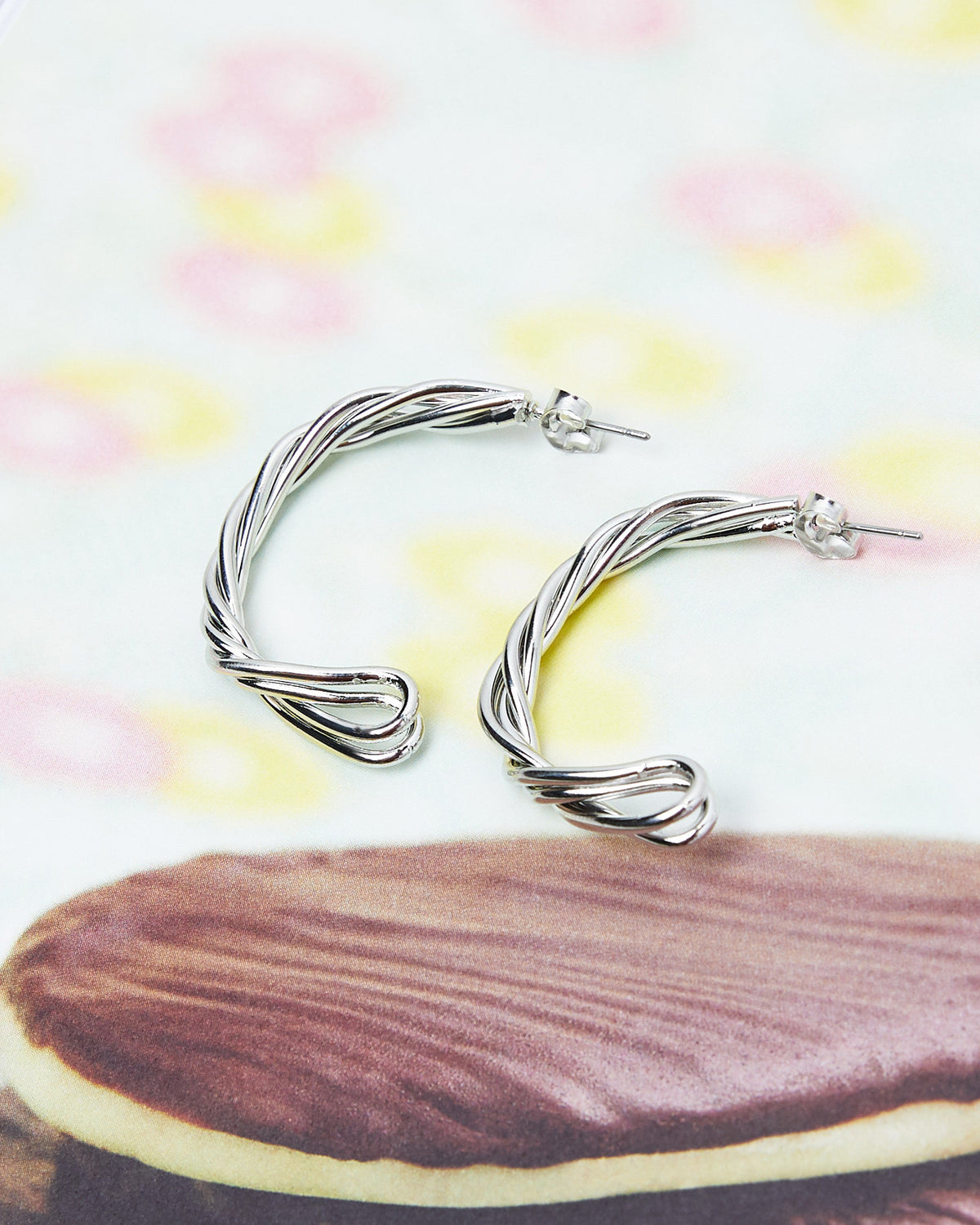 Gus Twisted Semi Hoops SILVER