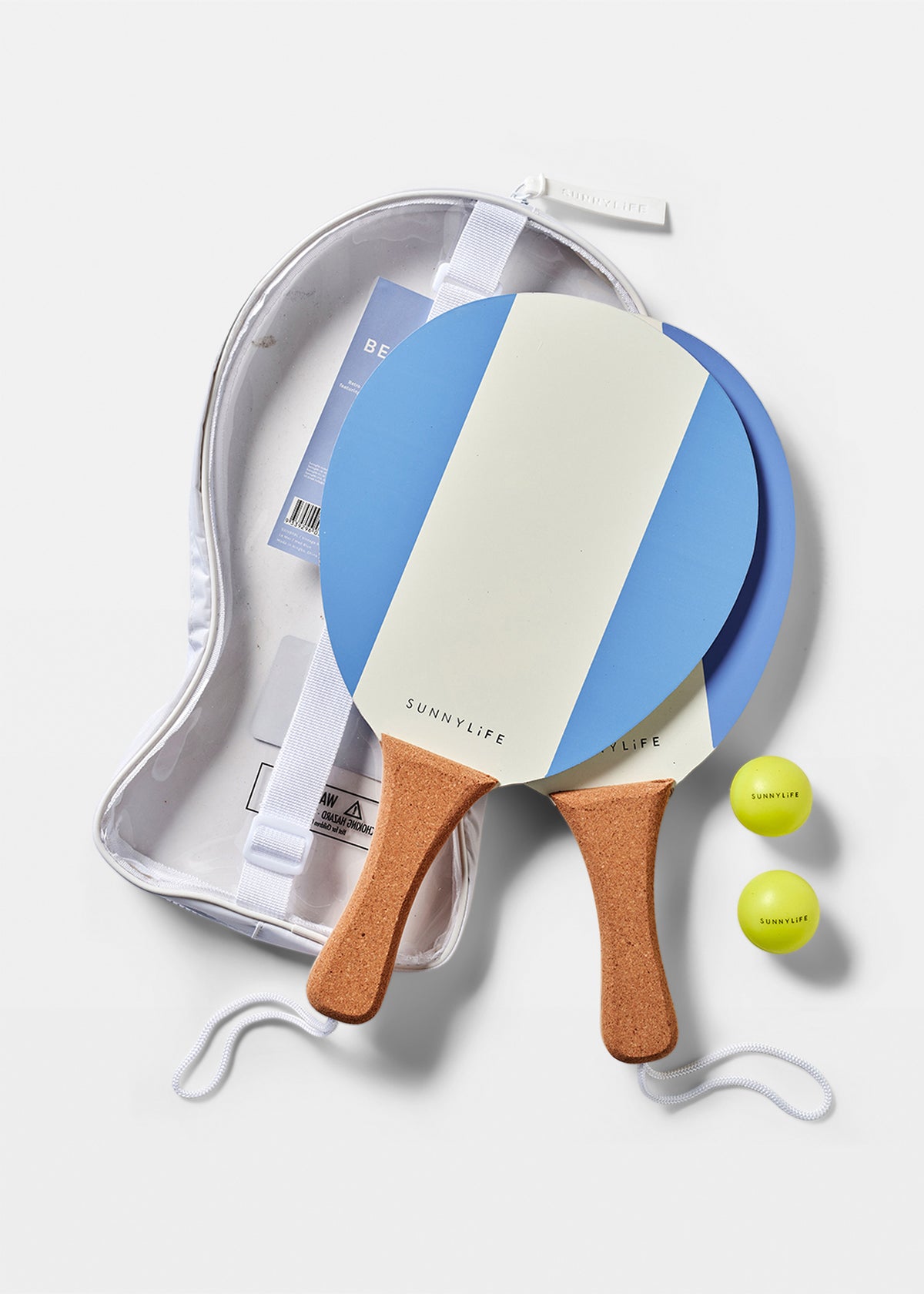 Vintage Beach Paddles LA MER MED BLUE