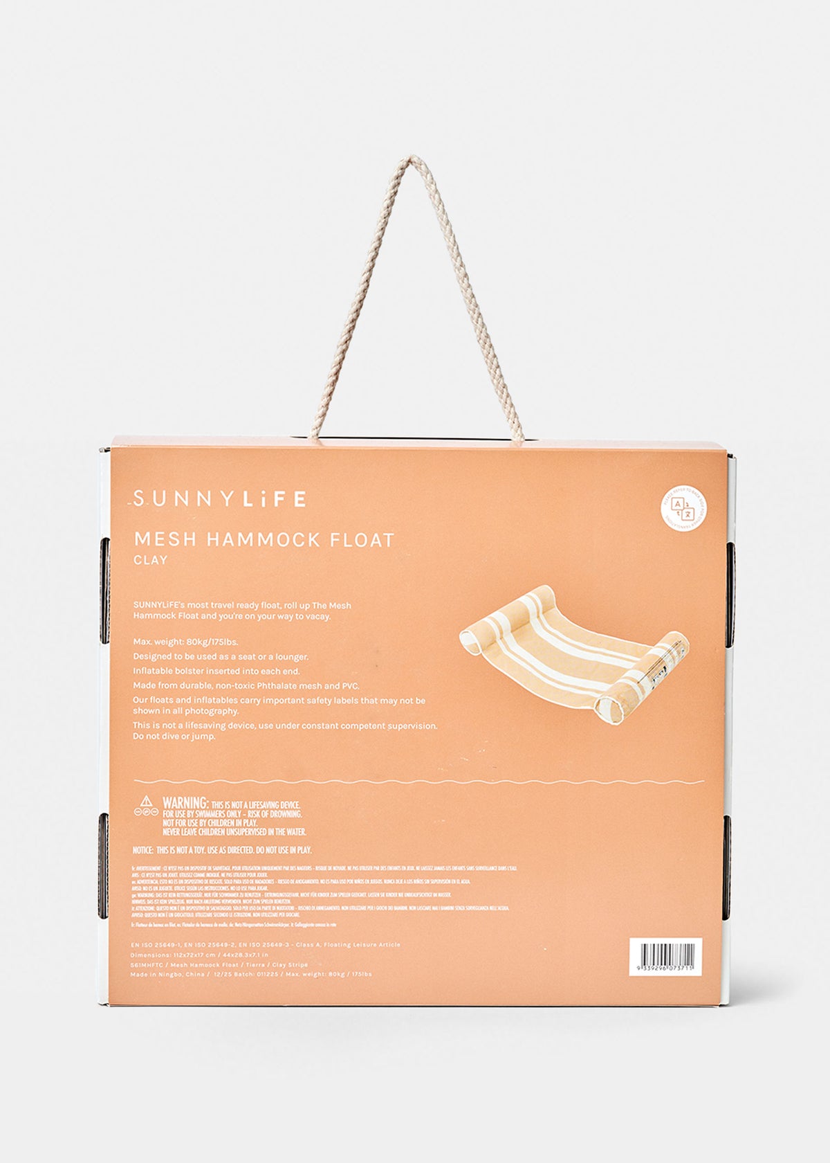 Mesh Hammock Float TIERRA CLAY STRIPE