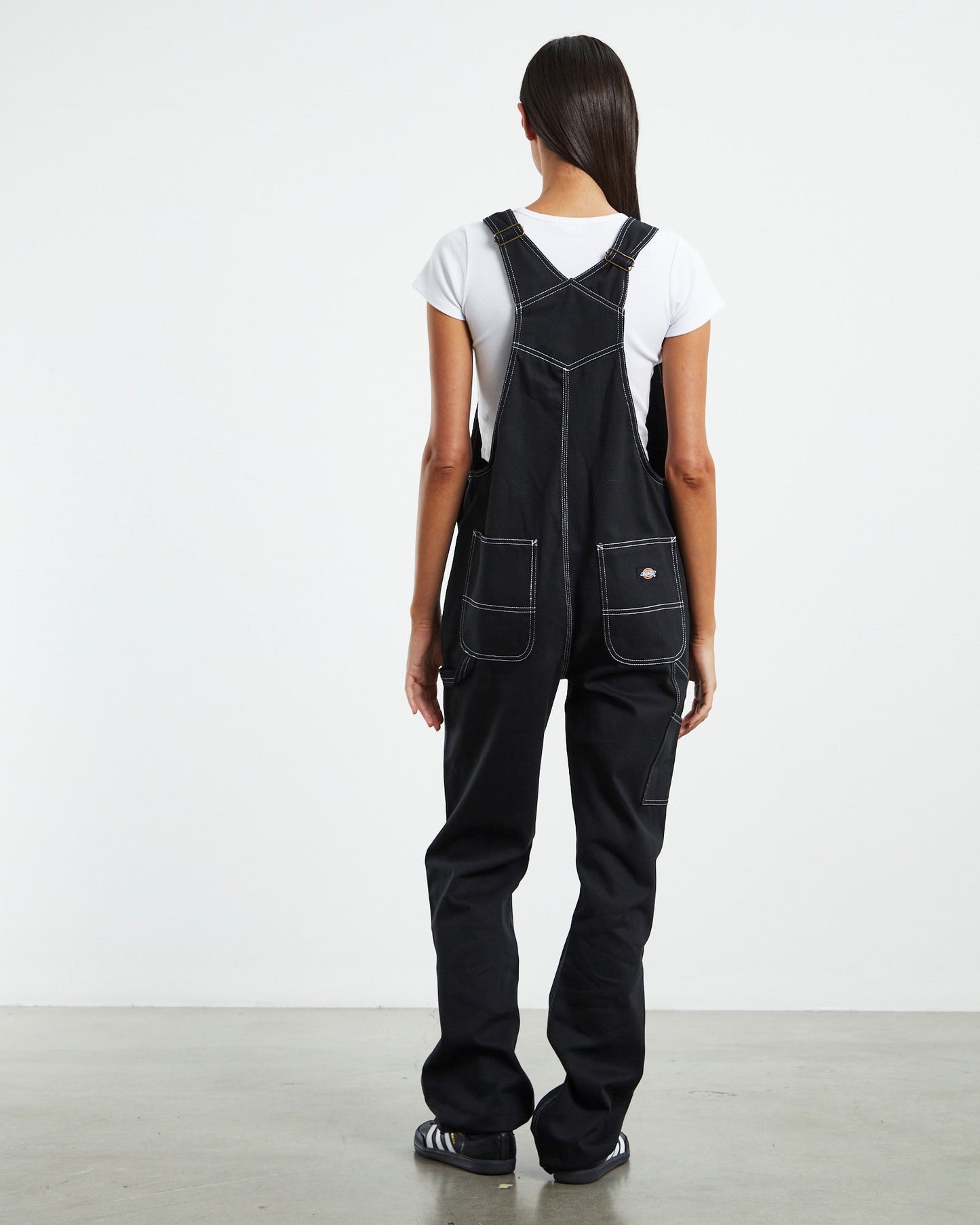 Relaxed Carpenter Overalls Black/White